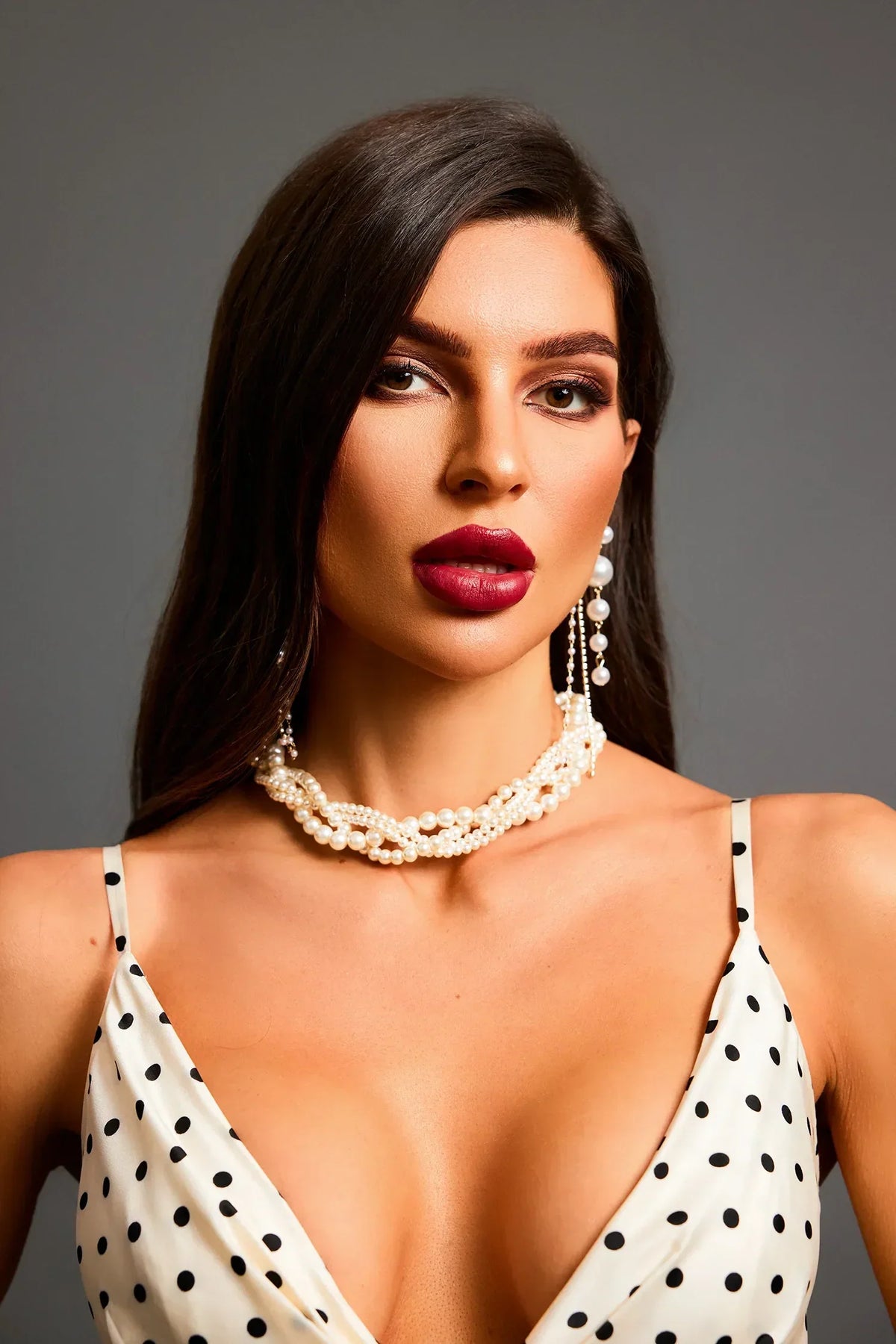 Amalia Earrings – Cascading Pearls – image 3