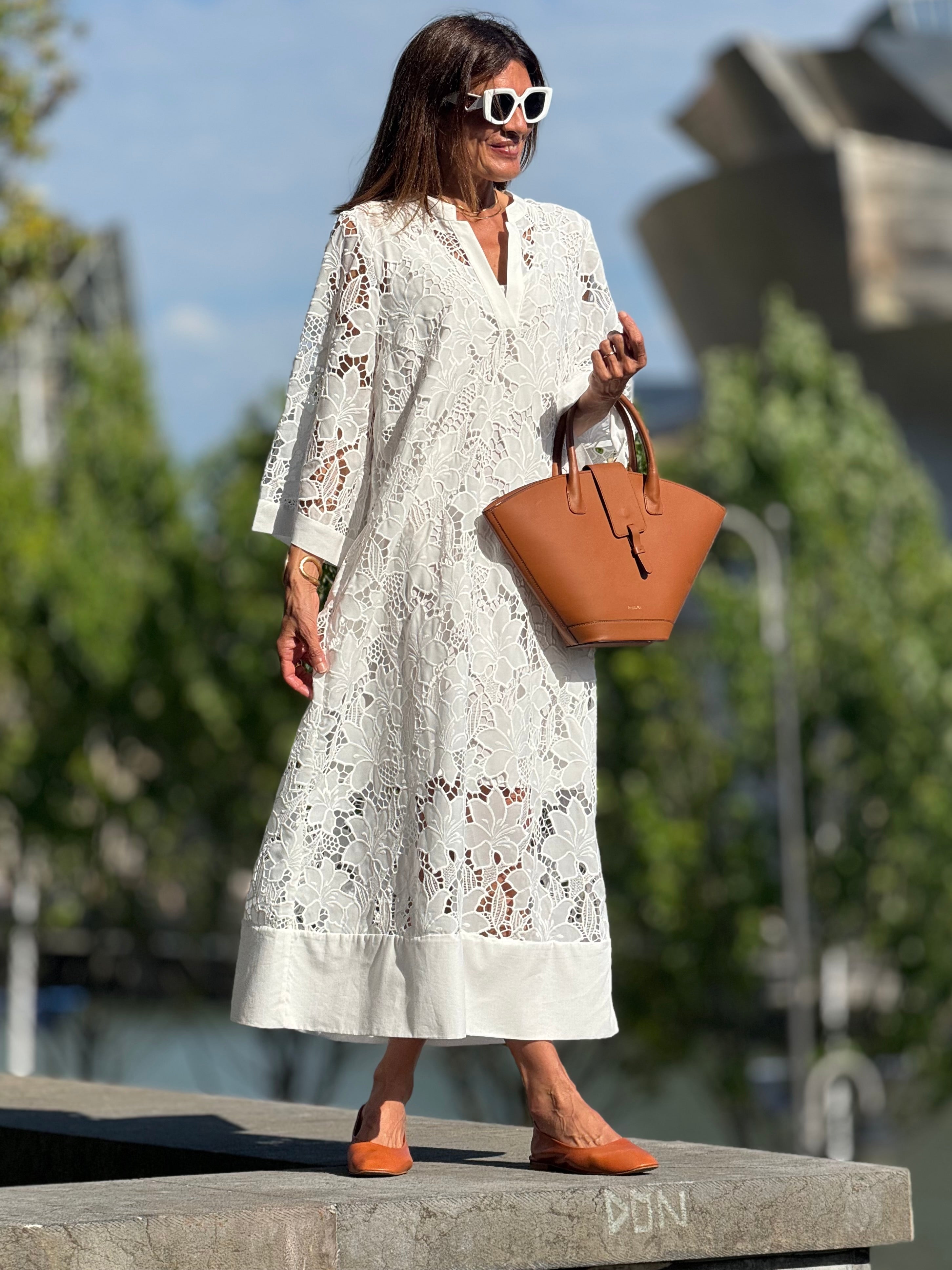 Luana Dress in White Lace – image 3