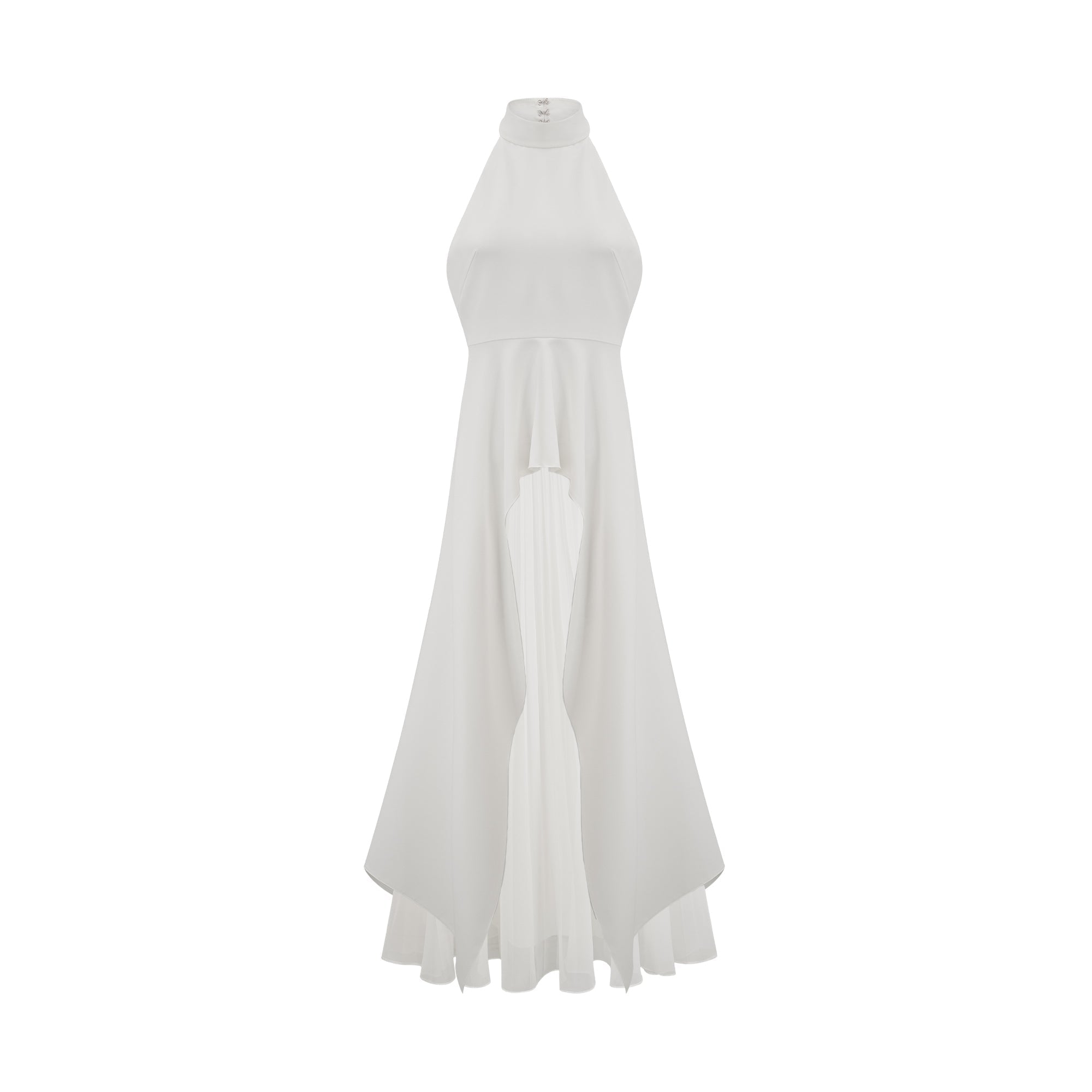 Inés halterneck layered long dress – image 4