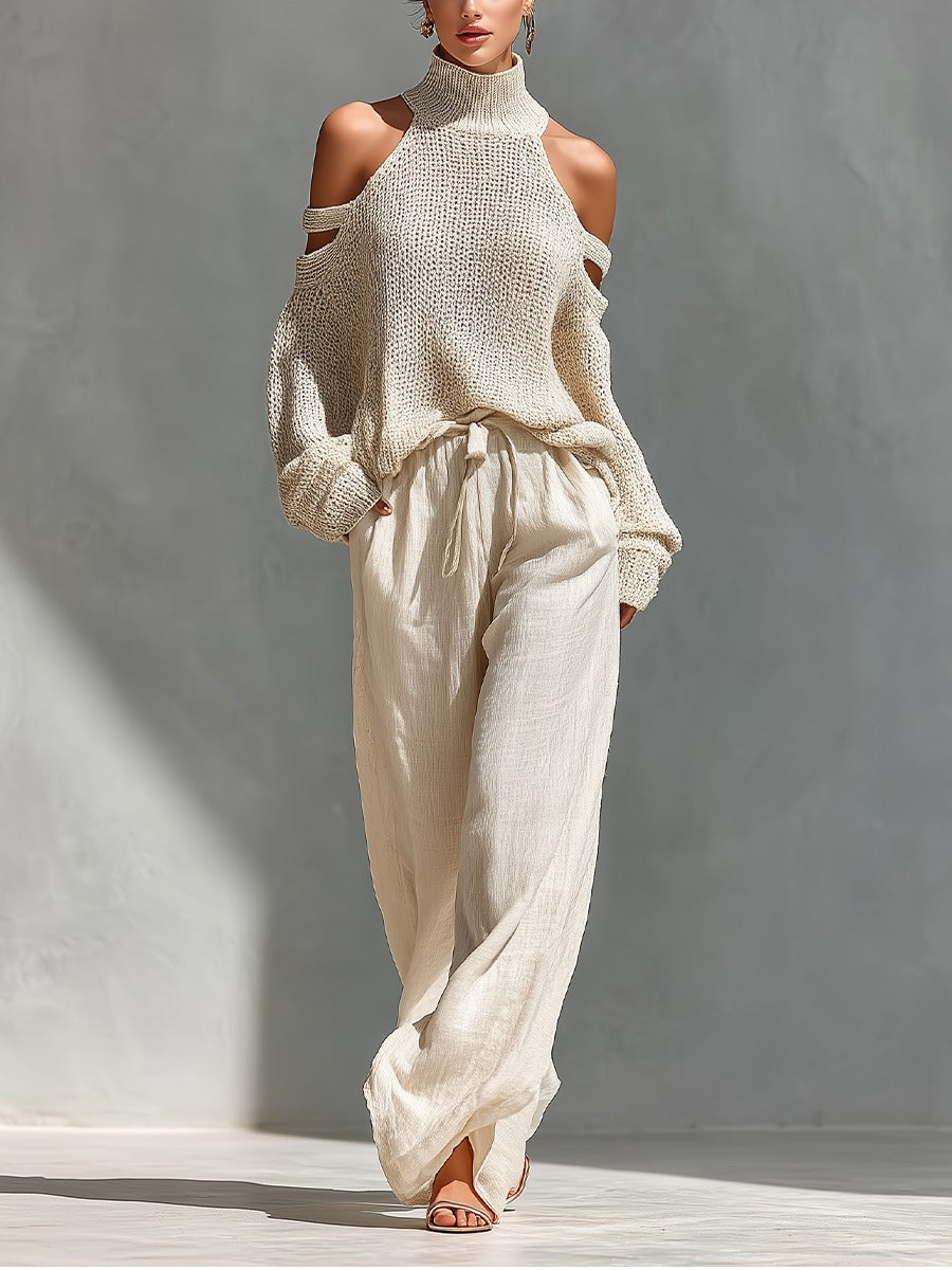 Camilla – Fashion Knit and Linen Co-Ord Set – image 1