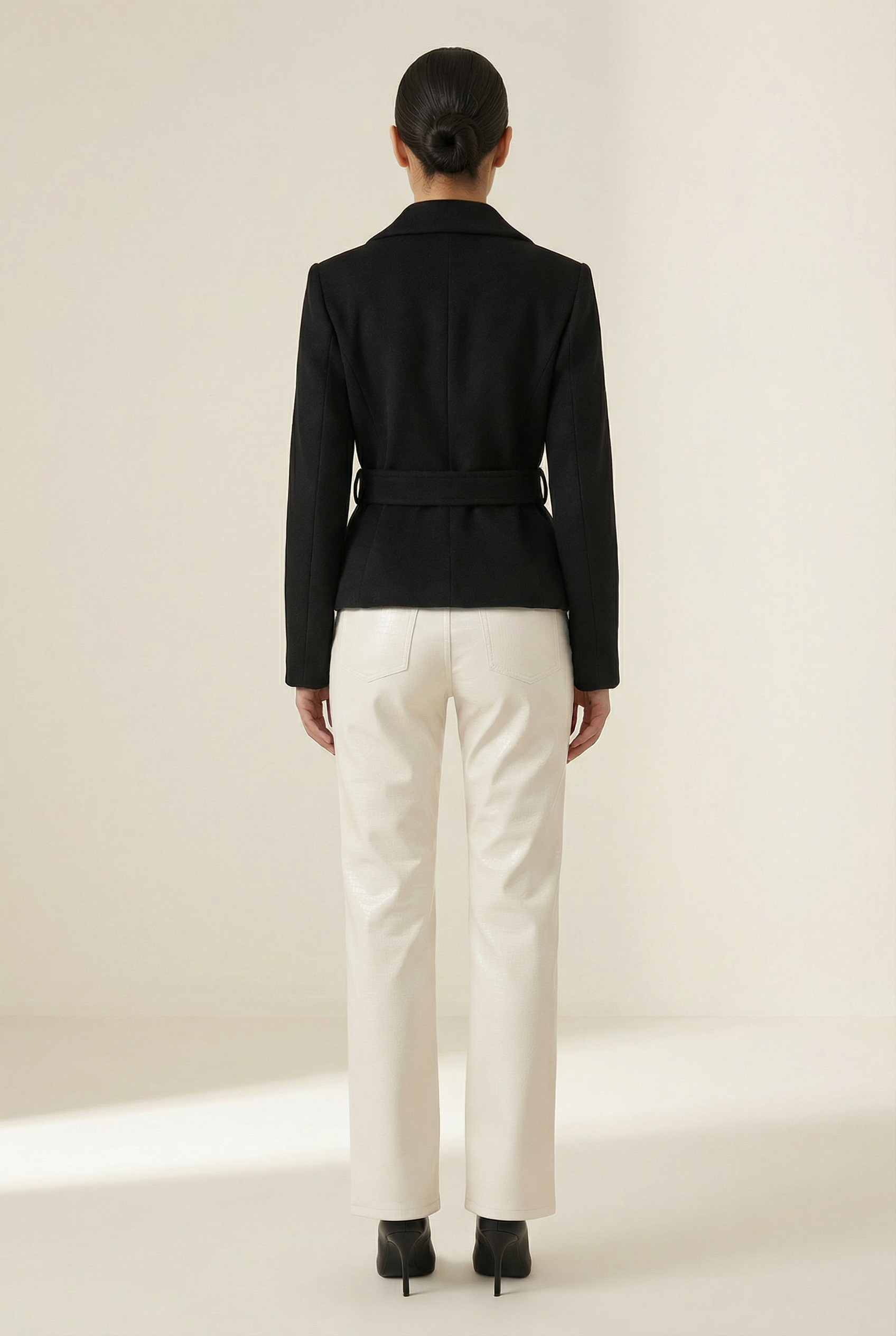 Claudia Short Belted Blazer – Black – image 3