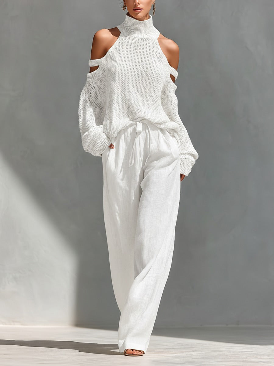 Camilla – Fashion Knit and Linen Co-Ord Set – image 3