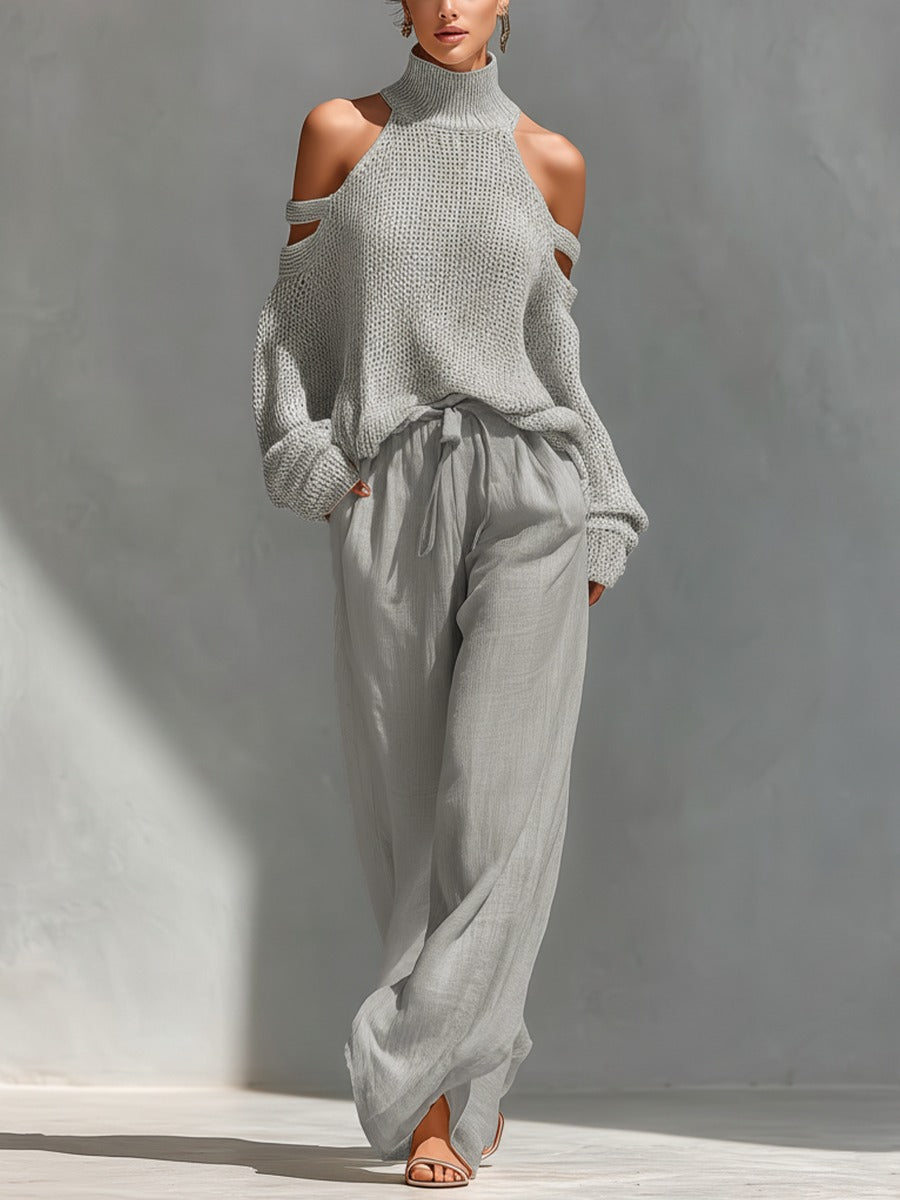 Camilla – Fashion Knit and Linen Co-Ord Set – image 2