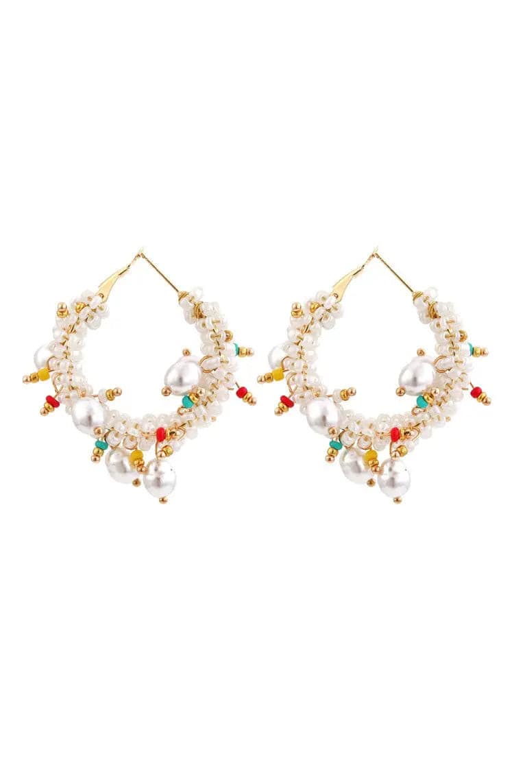 Metal Beaded Earrings – image 3