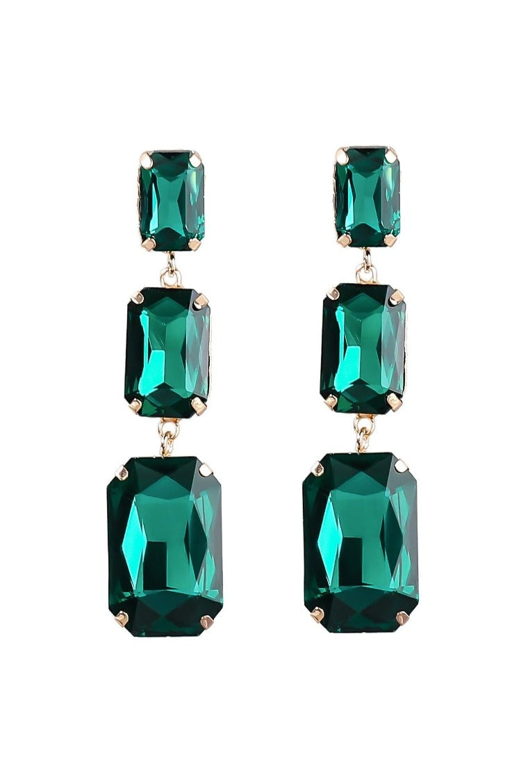 Adalyn Crystal Gem Drap Earrings – image 1