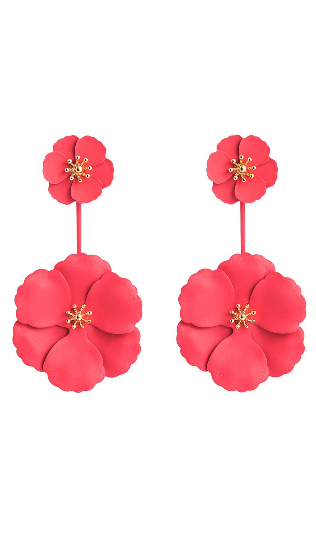 June Alloy Flower Long Earrings – image 4