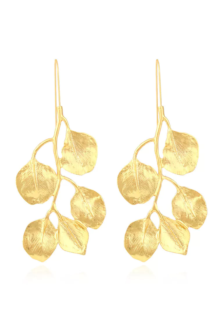 Carwyn Golden Leaves Earrings – image 1