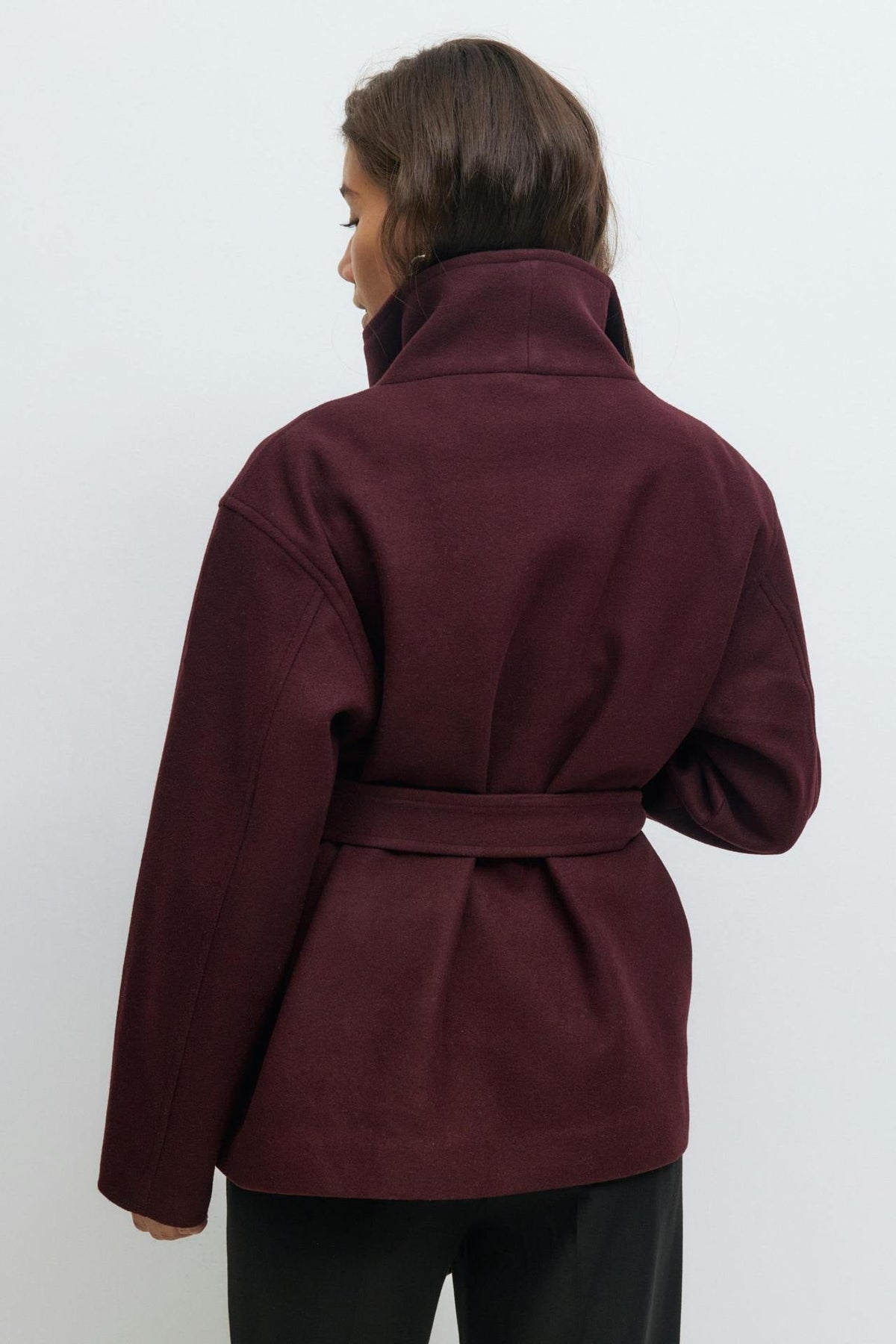 Alma Mid-Length Coat – Red – image 3