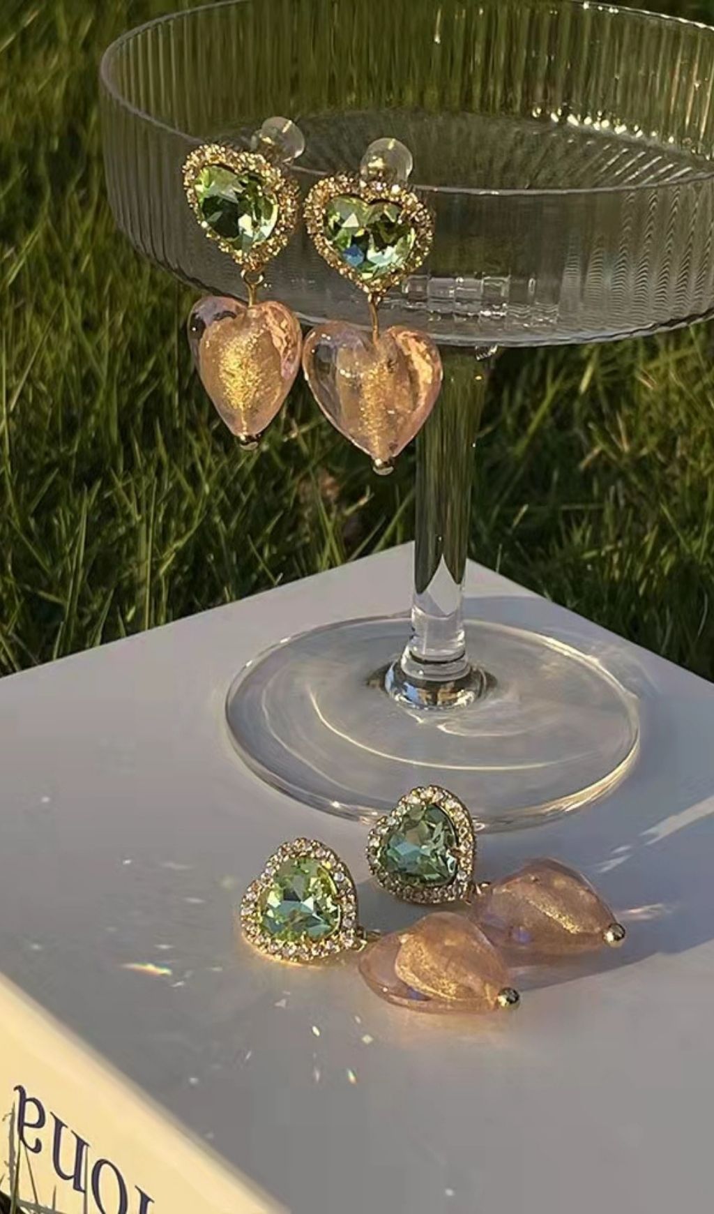 Brynlee Crystal Heart Shaped Earrings – image 3