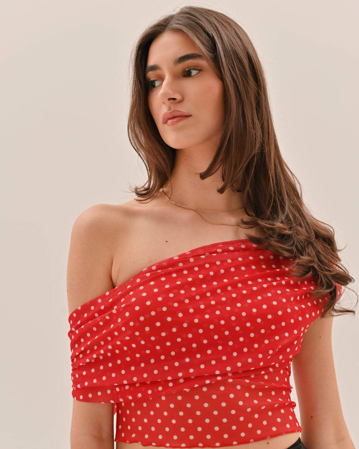 Allura Polka Dot Top - Red – image 3