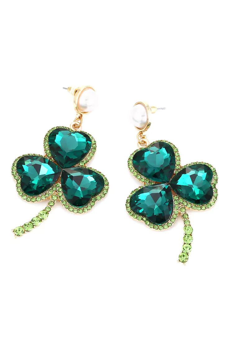 Akihiko Emerald Clover Earrings – image 3