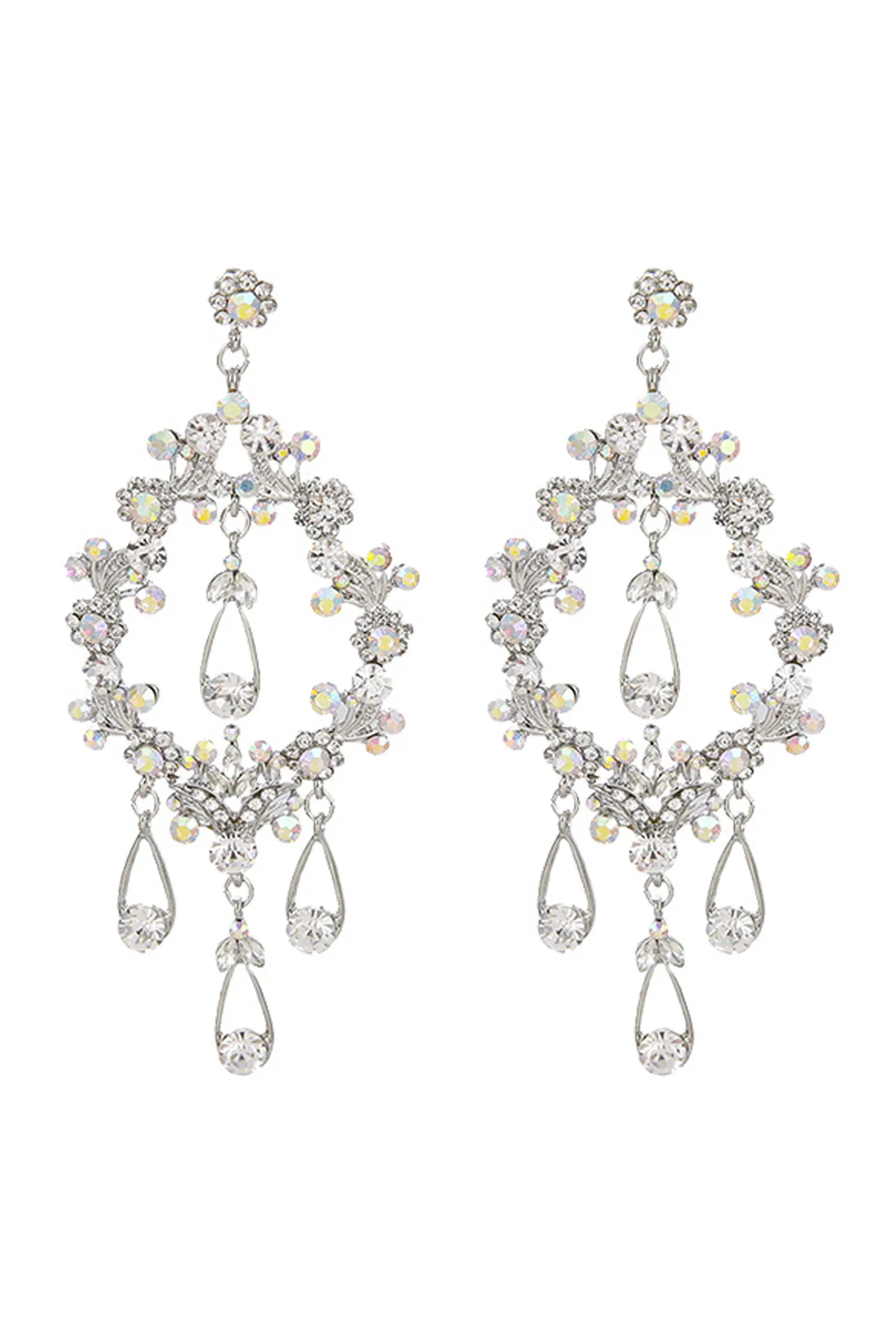 Titus Silver Diamond Earrings – image 1