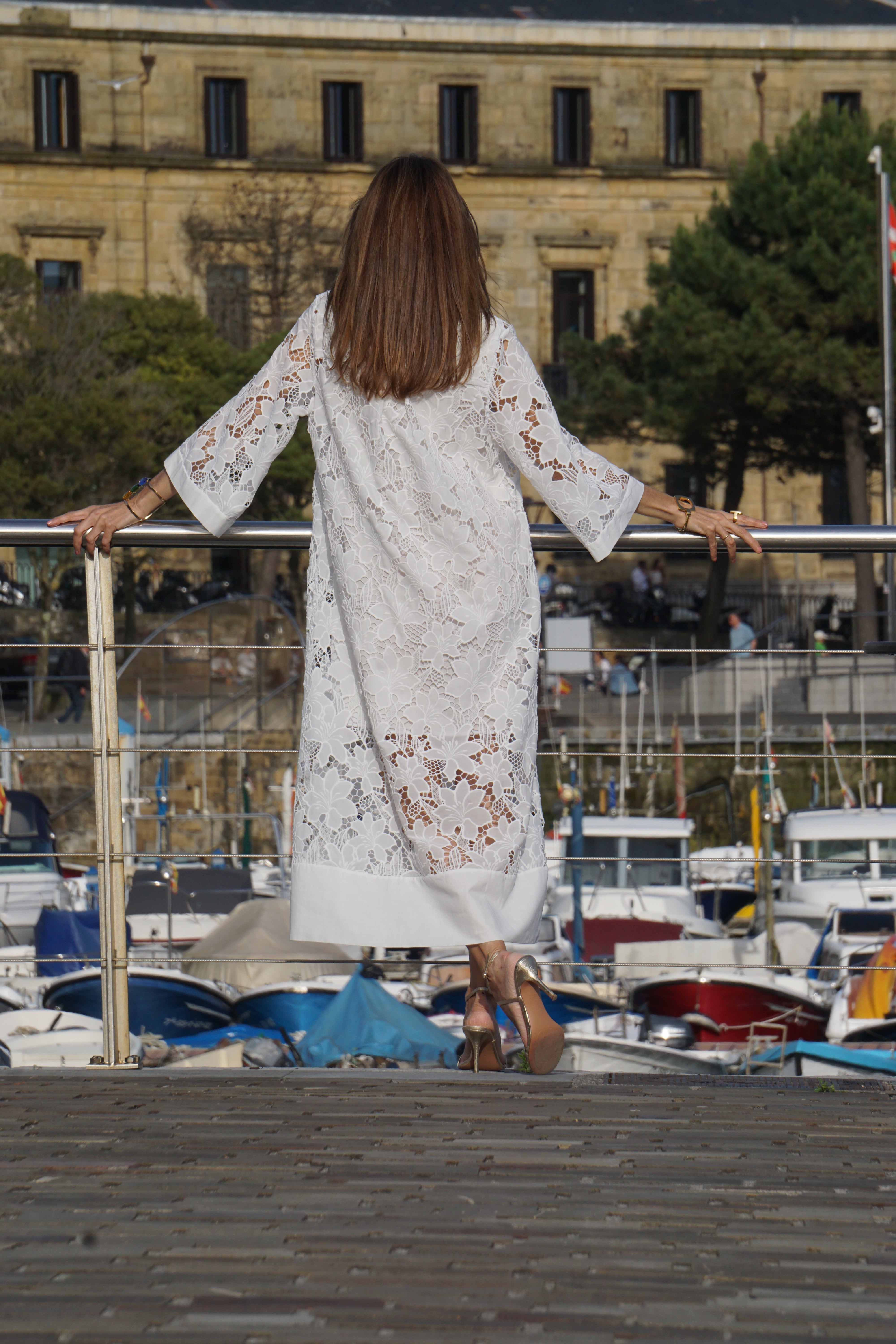 Luana Dress in White Lace – image 9