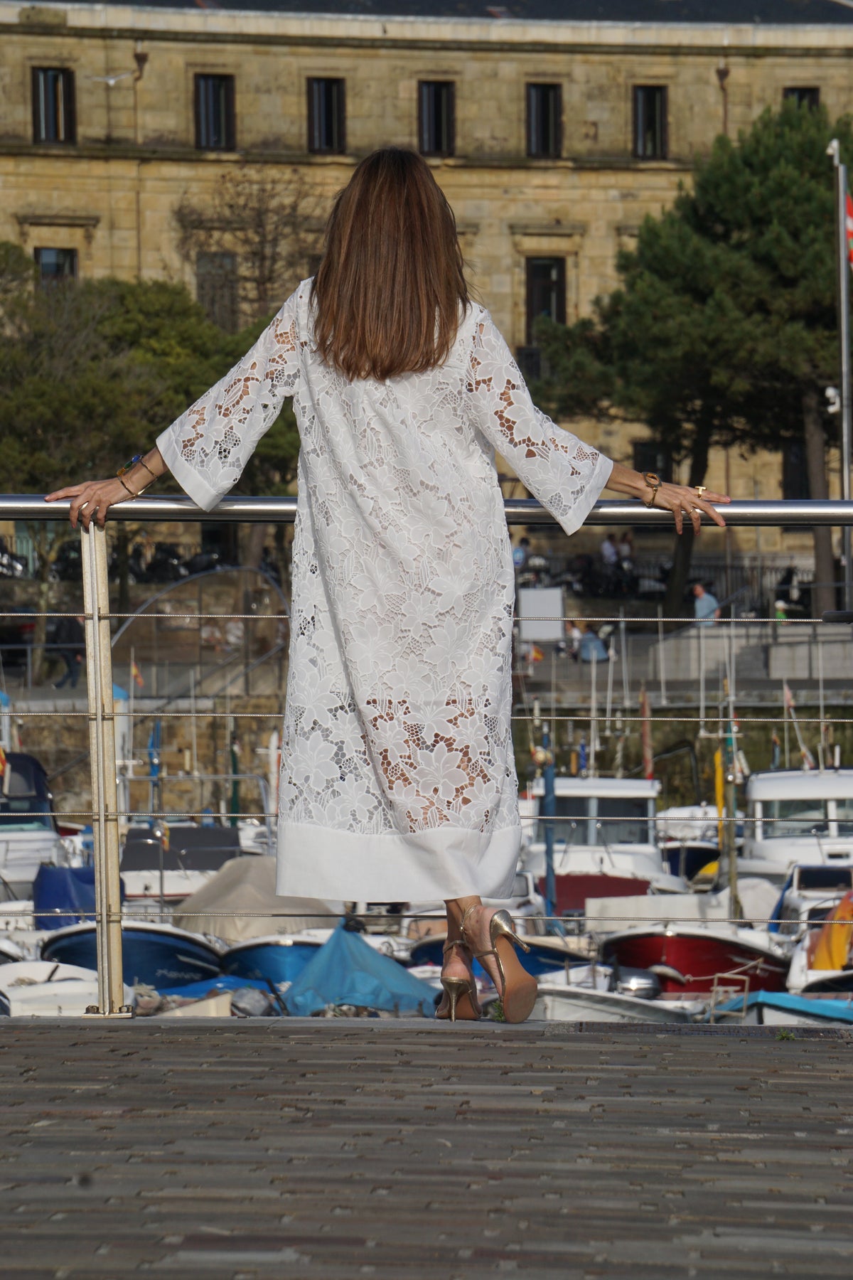 Luana Dress in White Lace – image 9