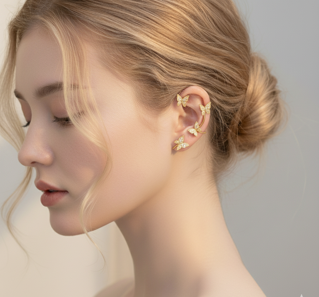 Celestia Butterfly Ear Cuff – Pair – image 2