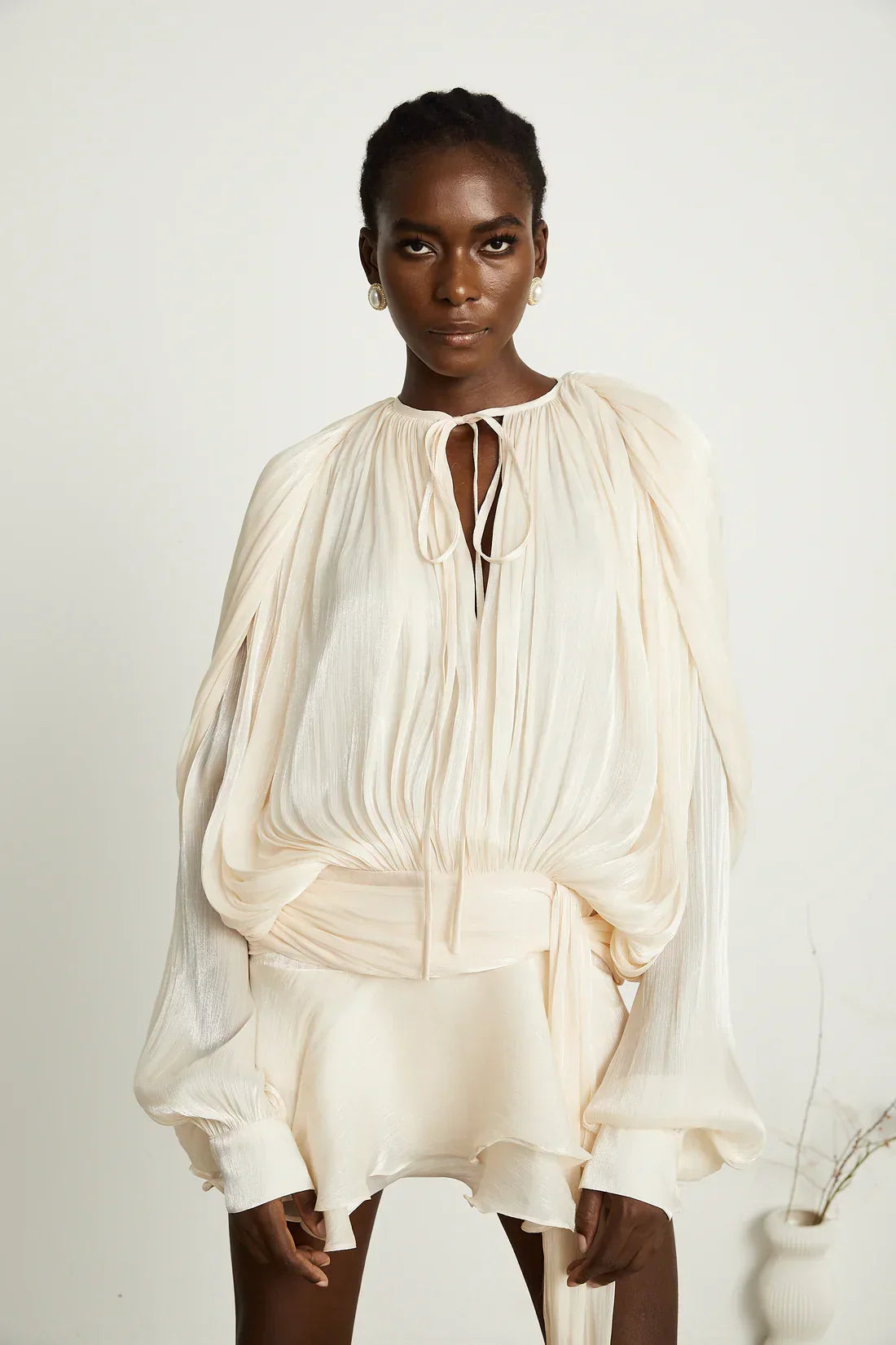 Eugénie Fully Pleated Ruffled Mini Dress – image 1