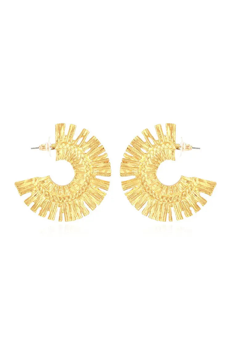 Maike Golden Semicircle Earrings – image 4