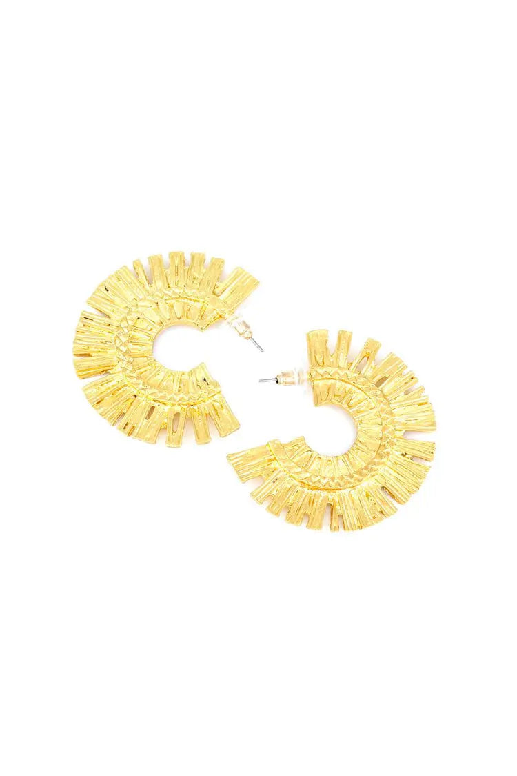 Maike Golden Semicircle Earrings – image 3