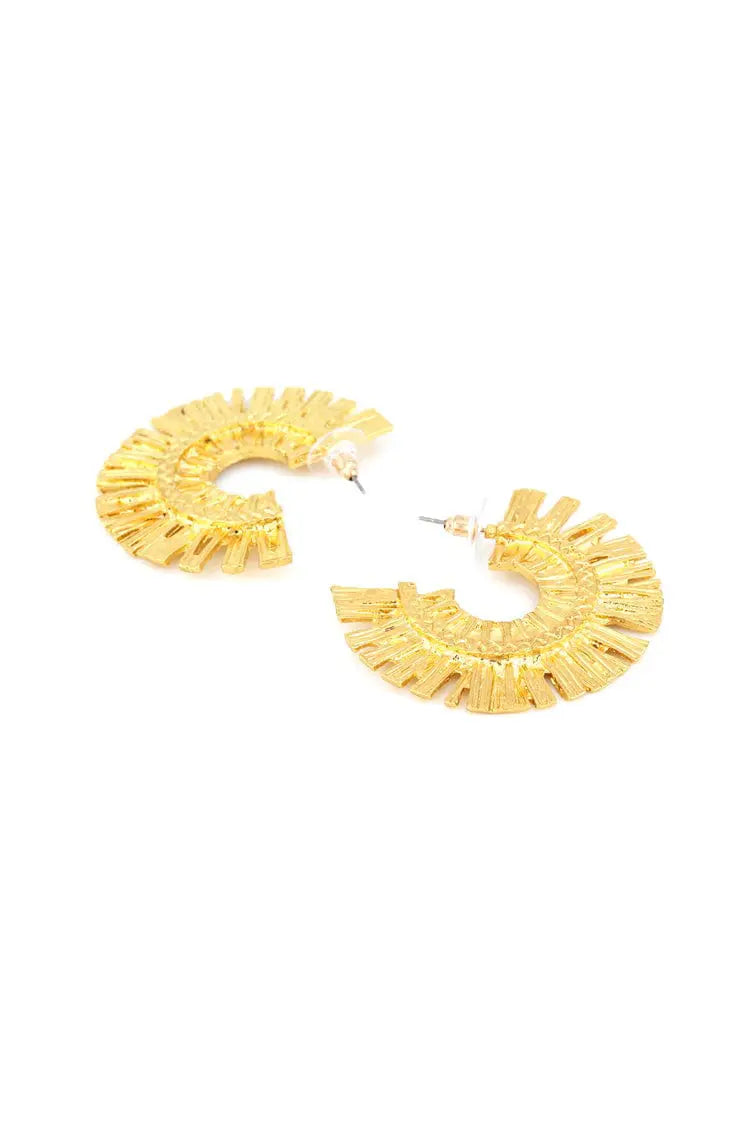 Maike Golden Semicircle Earrings – image 1