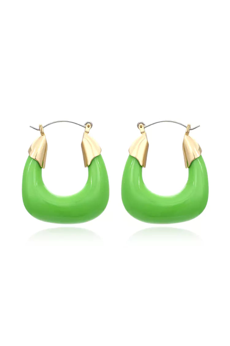 Maelira Green Resin Earrings – image 1