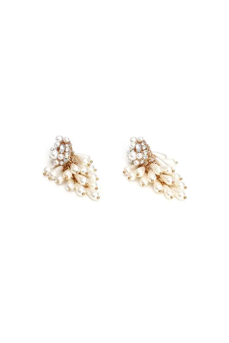 Vala Pearl Tassel Earrings – image 3