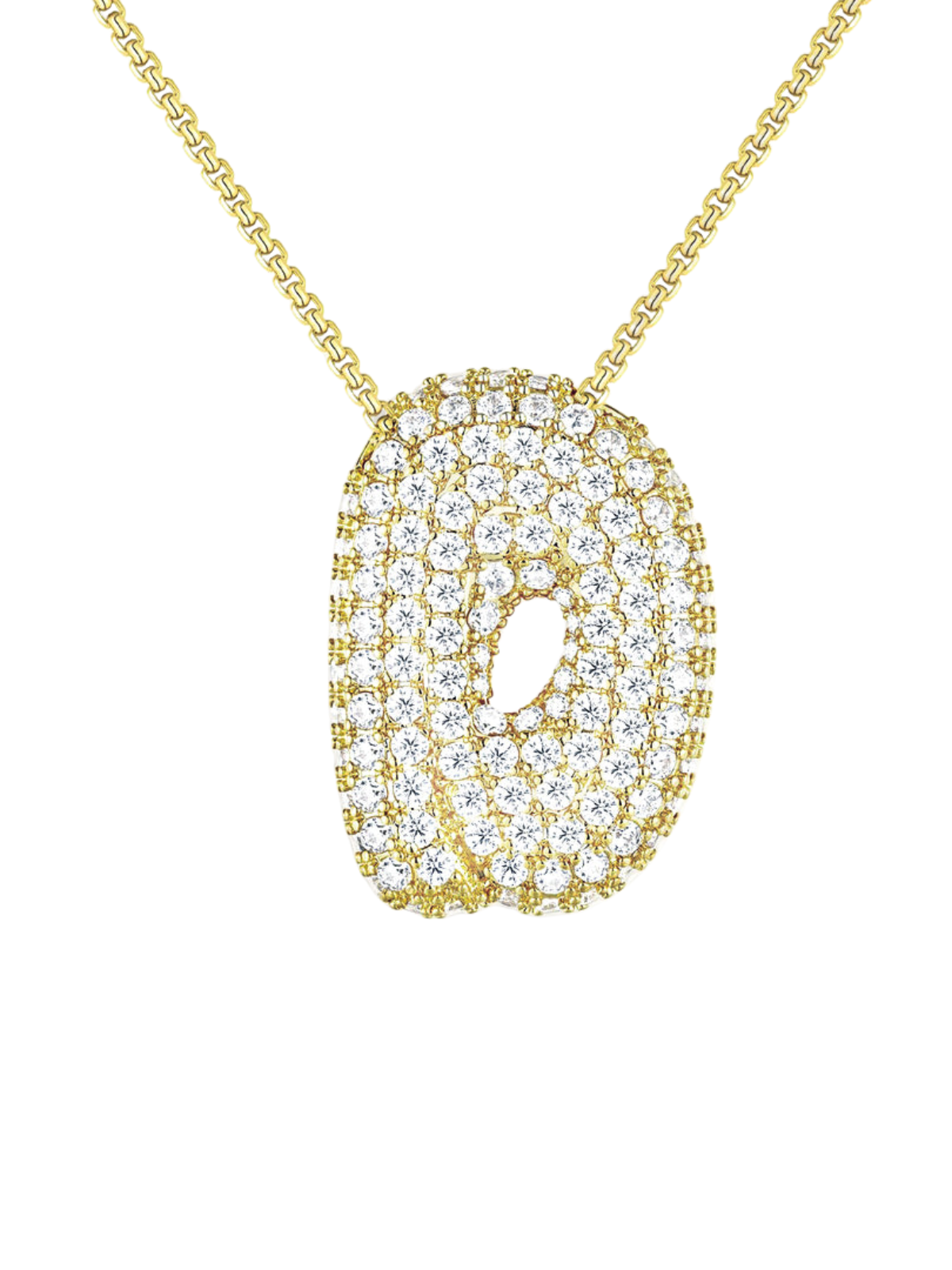 Luna Bubble Letter (A-Z) Necklace – image 11