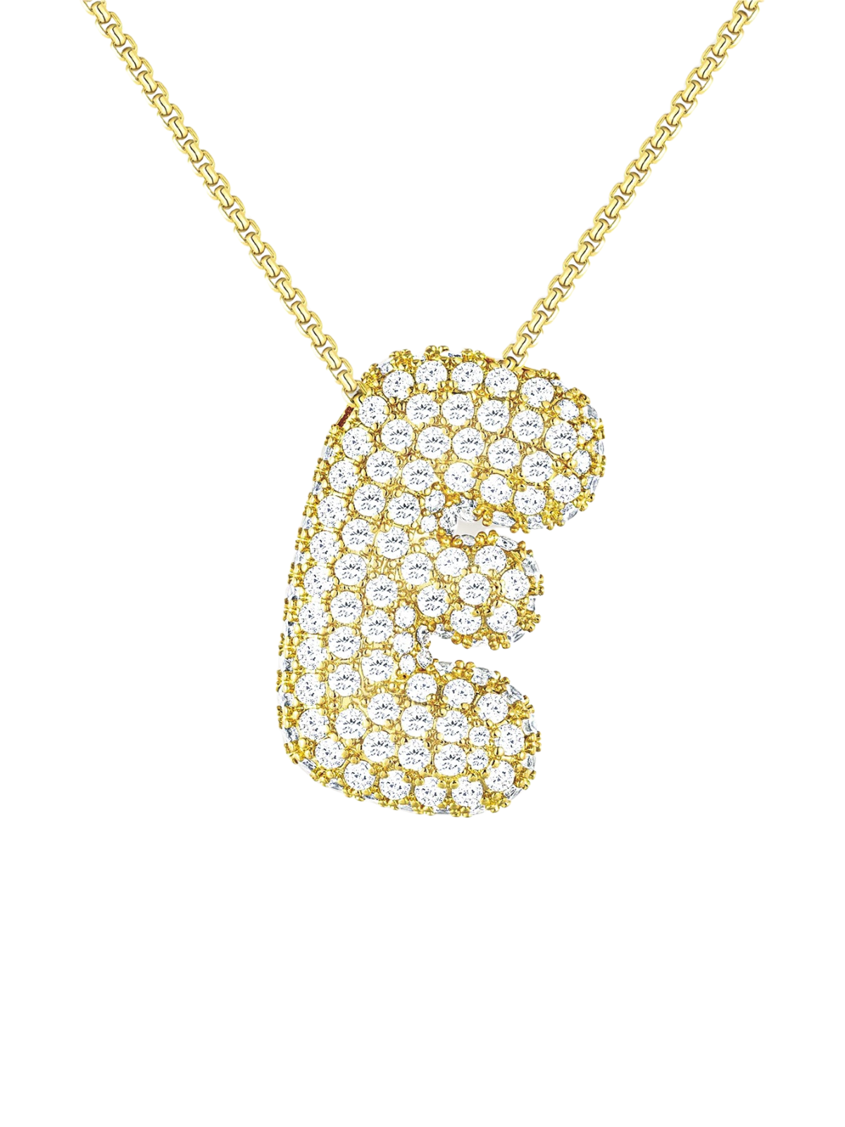 Luna Bubble Letter (A-Z) Necklace – image 12