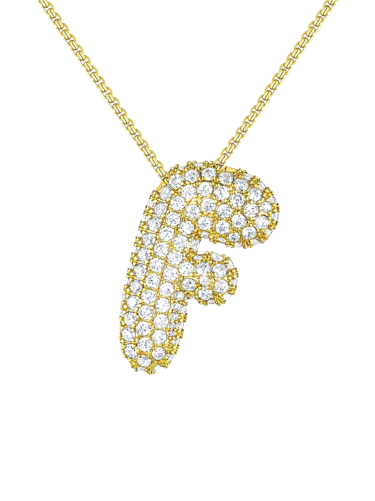 Luna Bubble Letter (A-Z) Necklace – image 13