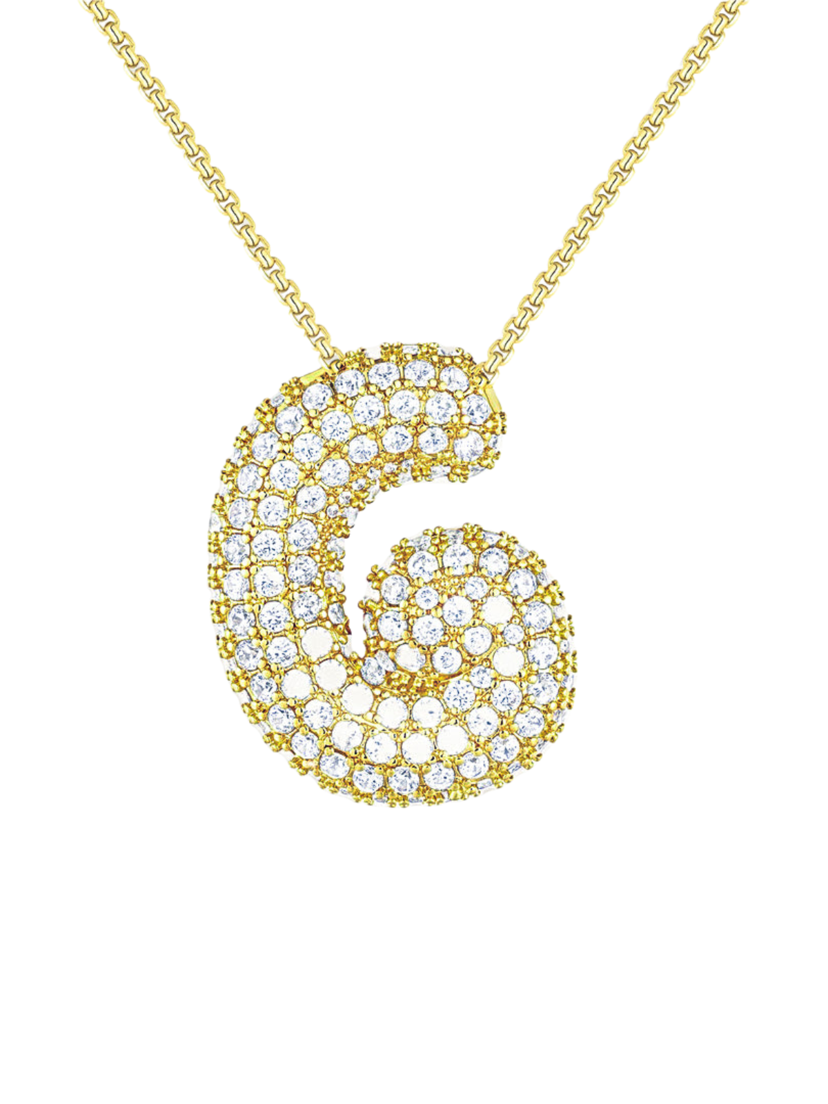 Luna Bubble Letter (A-Z) Necklace – image 14