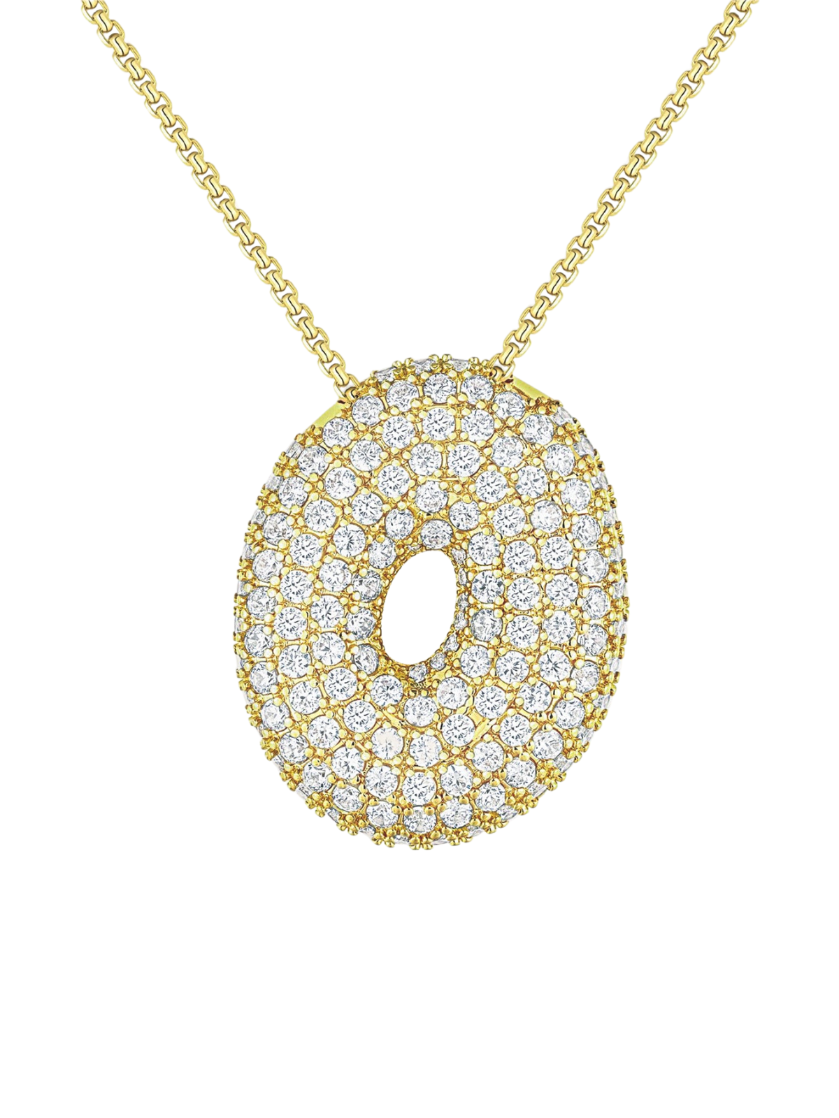 Luna Bubble Letter (A-Z) Necklace – image 22