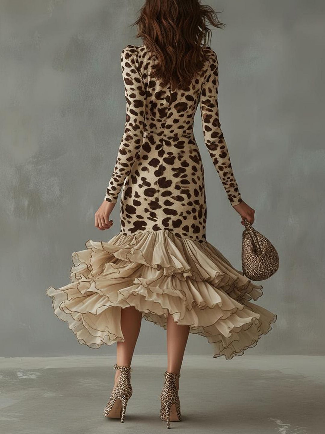Eleonora · Animal Print Frill Dress – image 2