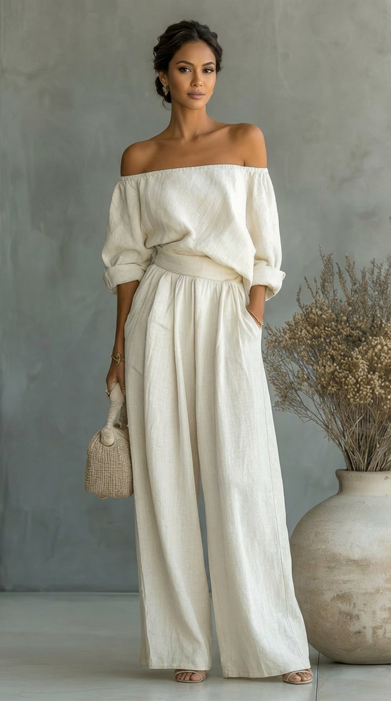 Liliána – Exclusive linen-effect set for a stylish summer – image 1