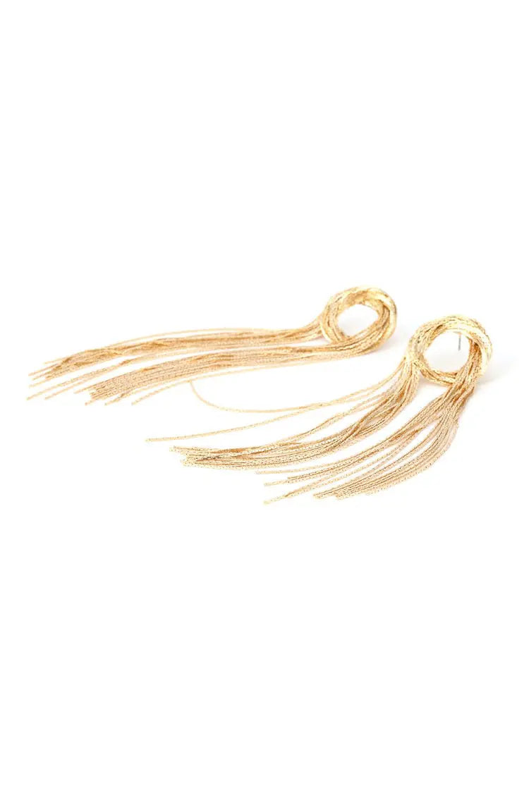Lili Golden Tassel Earrings – image 4