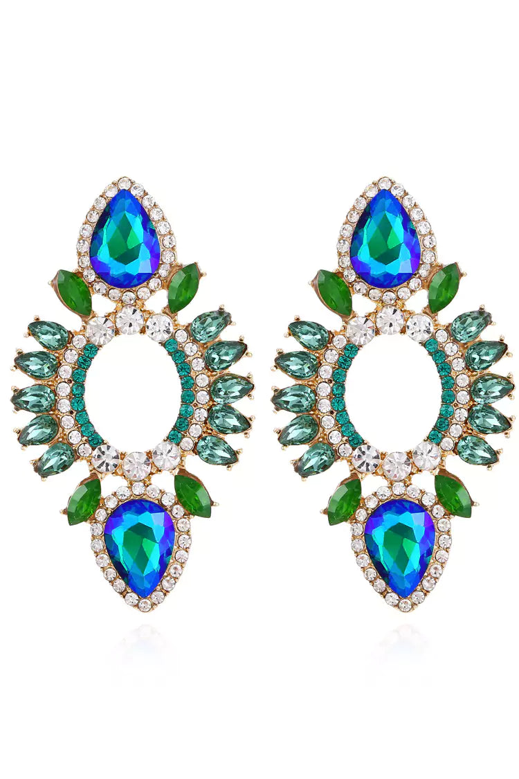 Xylona Blue Rhinestone Earrings – image 1