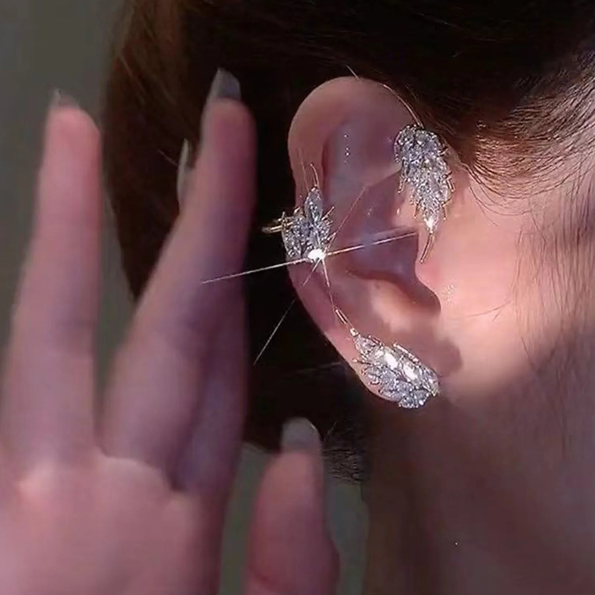Elysian Leaf Ear Cuff - Pair – image 4