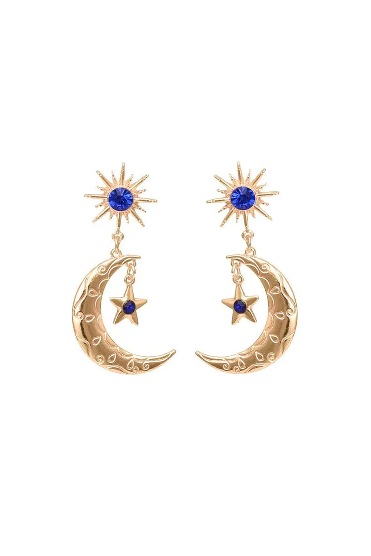 Amyas Crystal Moon Earrings – image 1