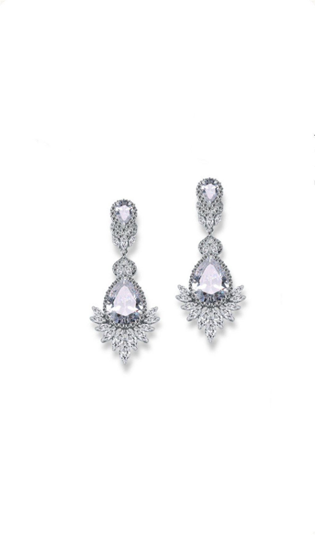Emery Temperament Drop-Shaped Zircon Earrings – image 1