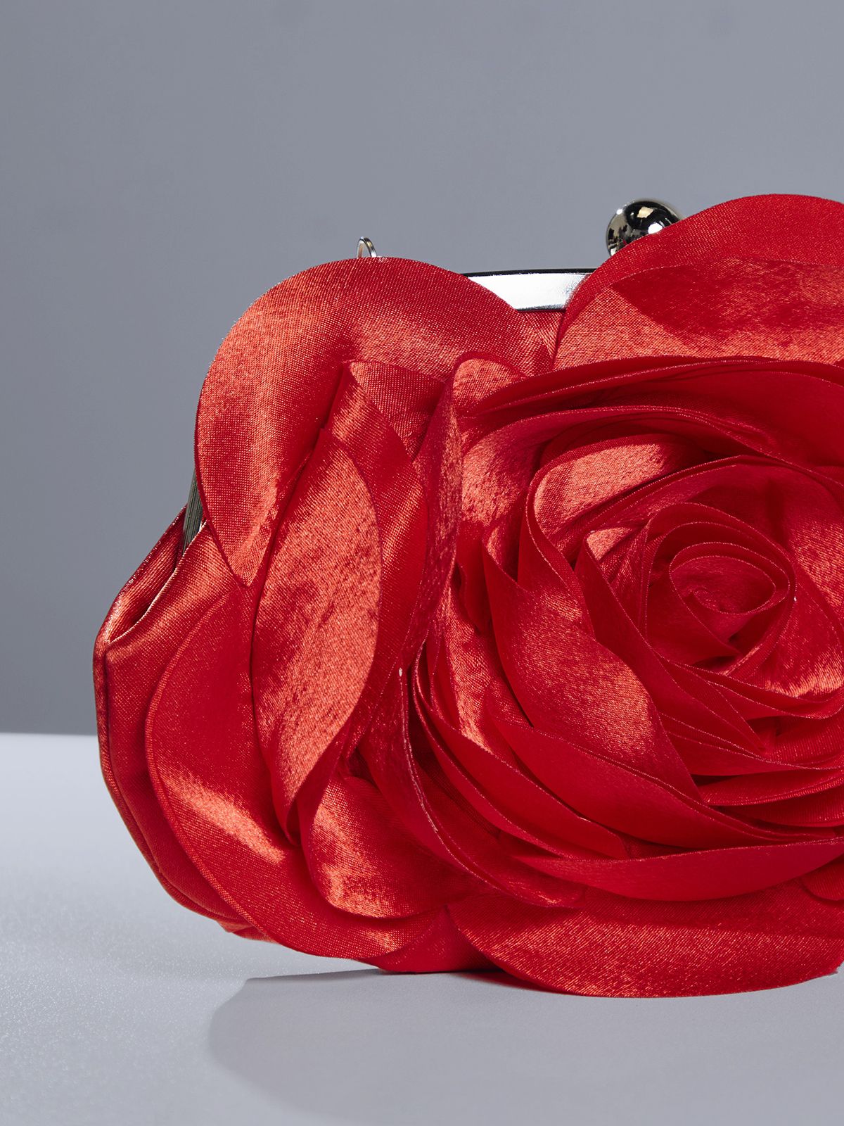 Wells Red Flower Satin Clutch – image 3