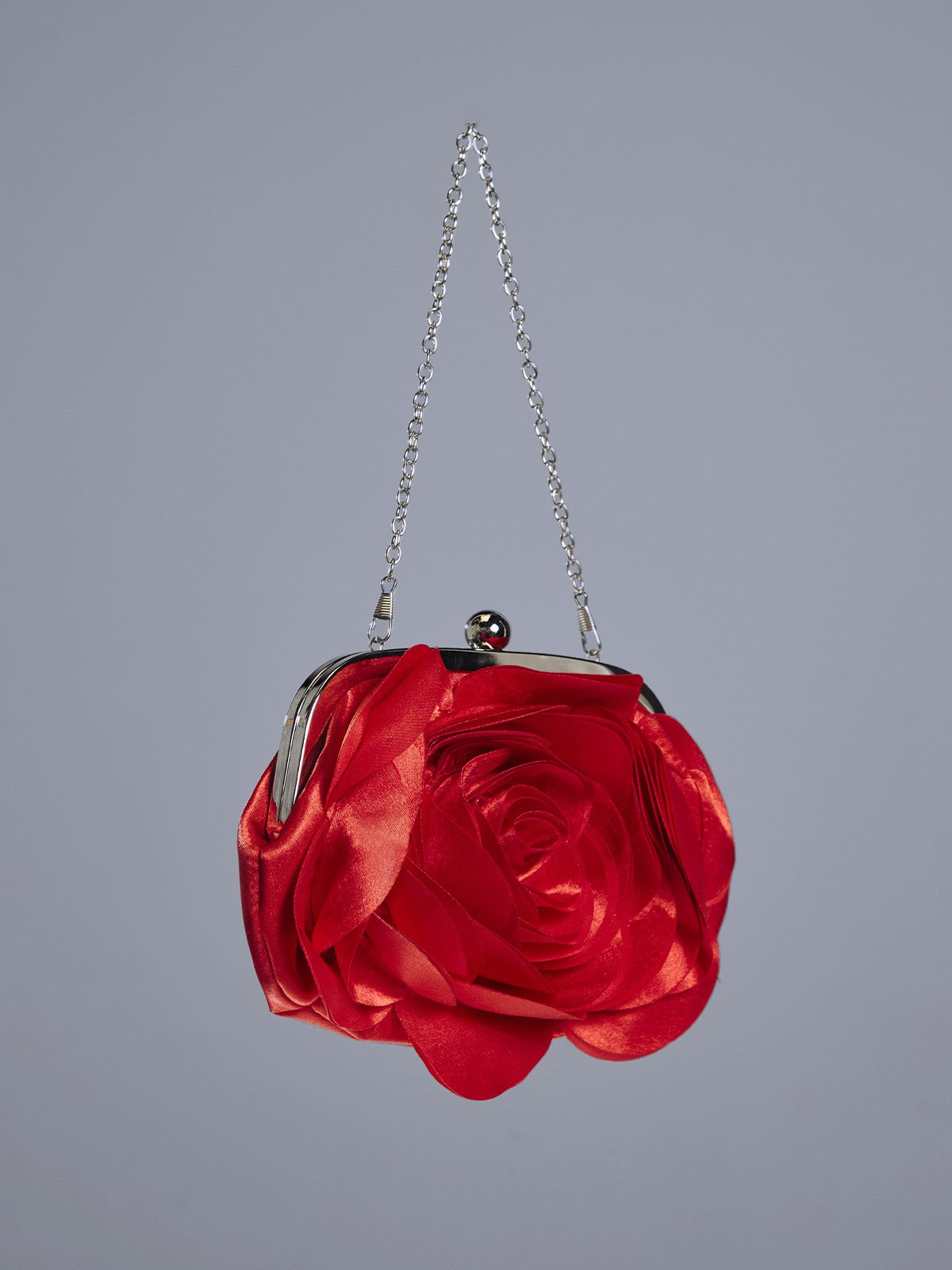 Wells Red Flower Satin Clutch – image 2