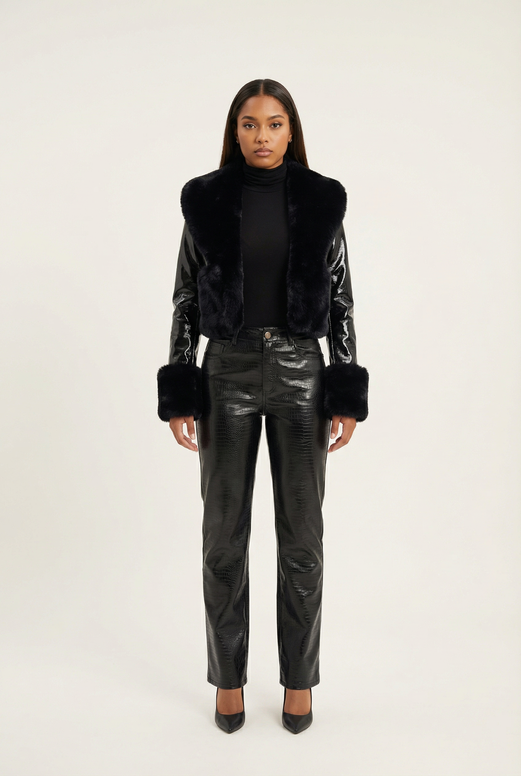 Romane Short Coat – Black – image 1