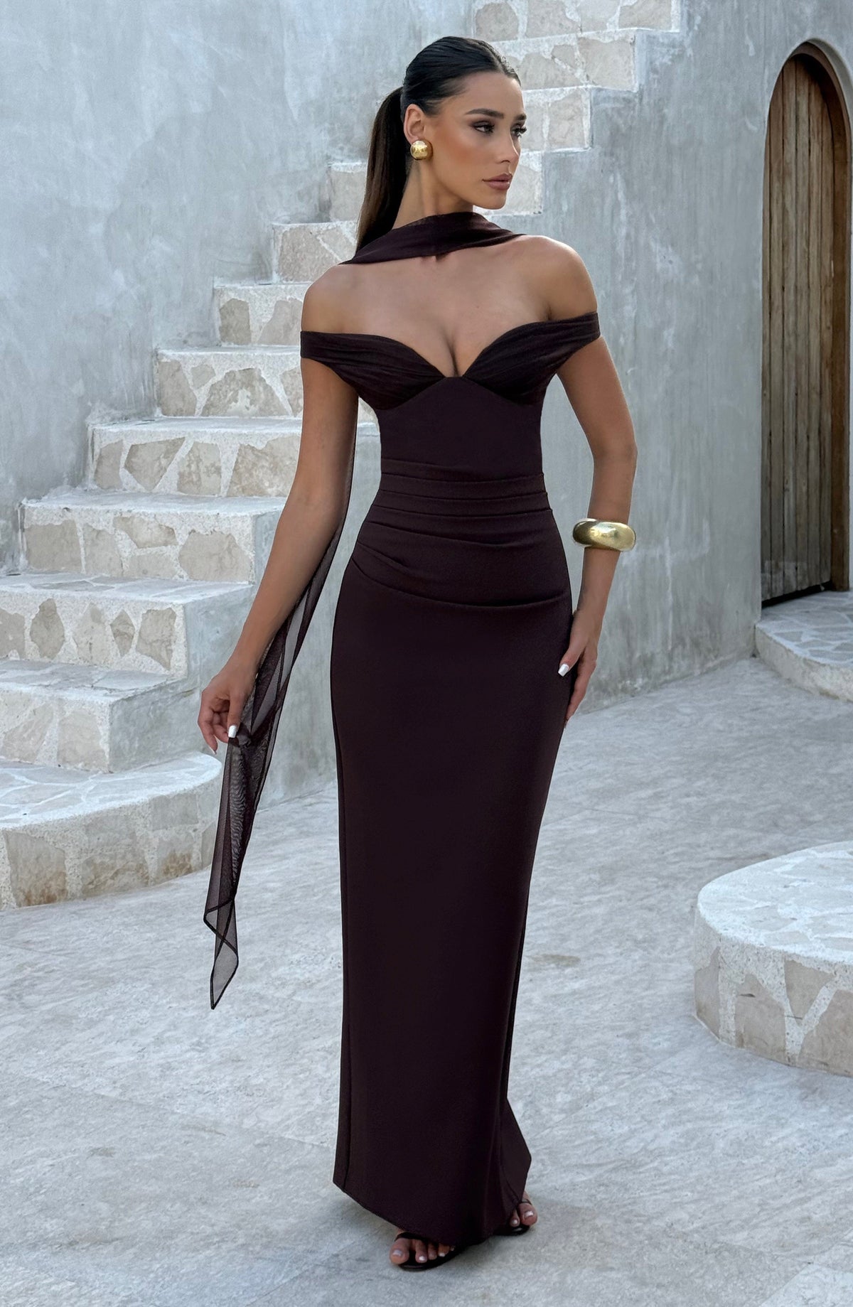 Abigail Maxi Dress - Plum Brown – image 6