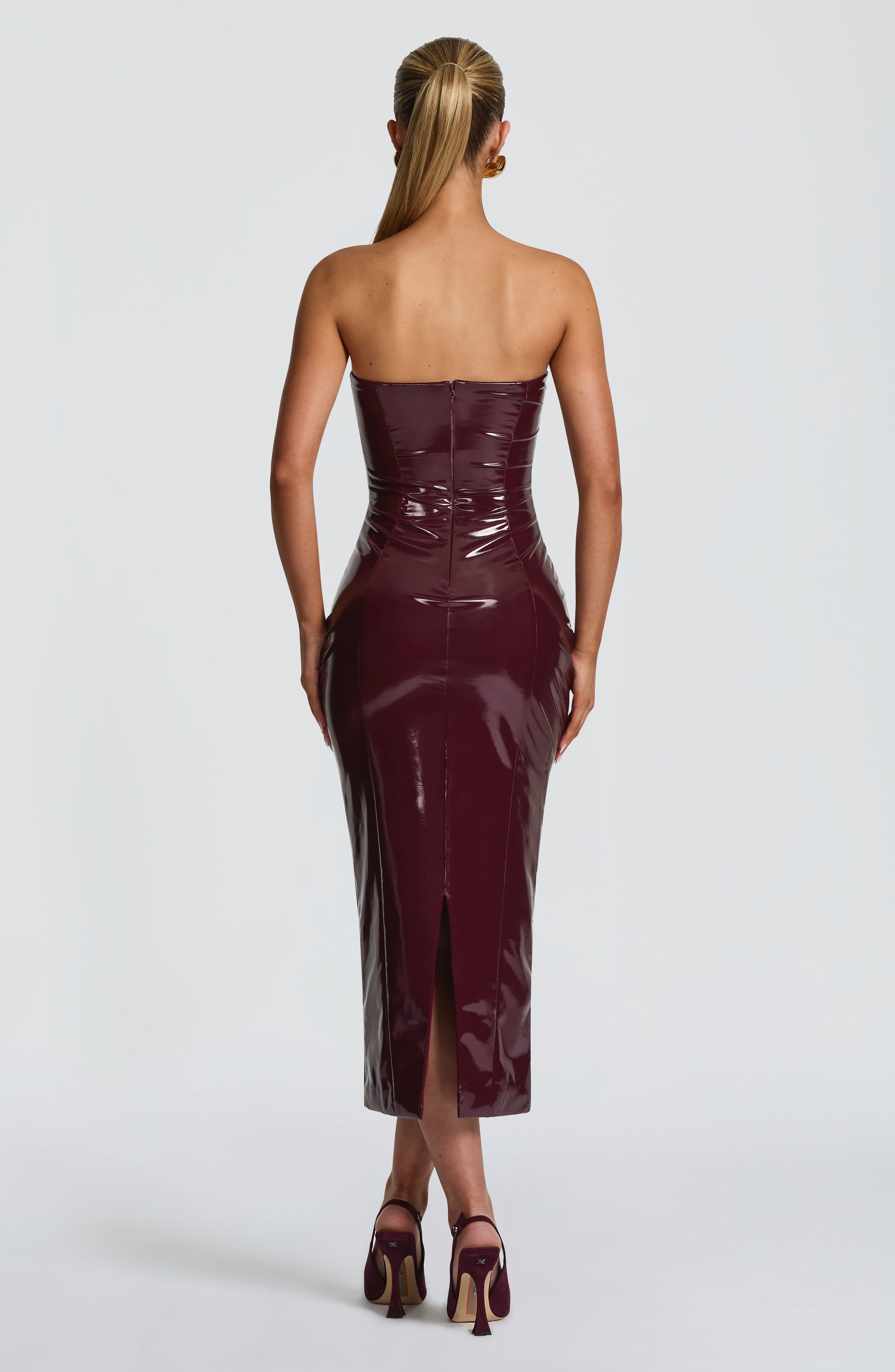 Amala Midi Dress - Cherry Lacquer – image 9