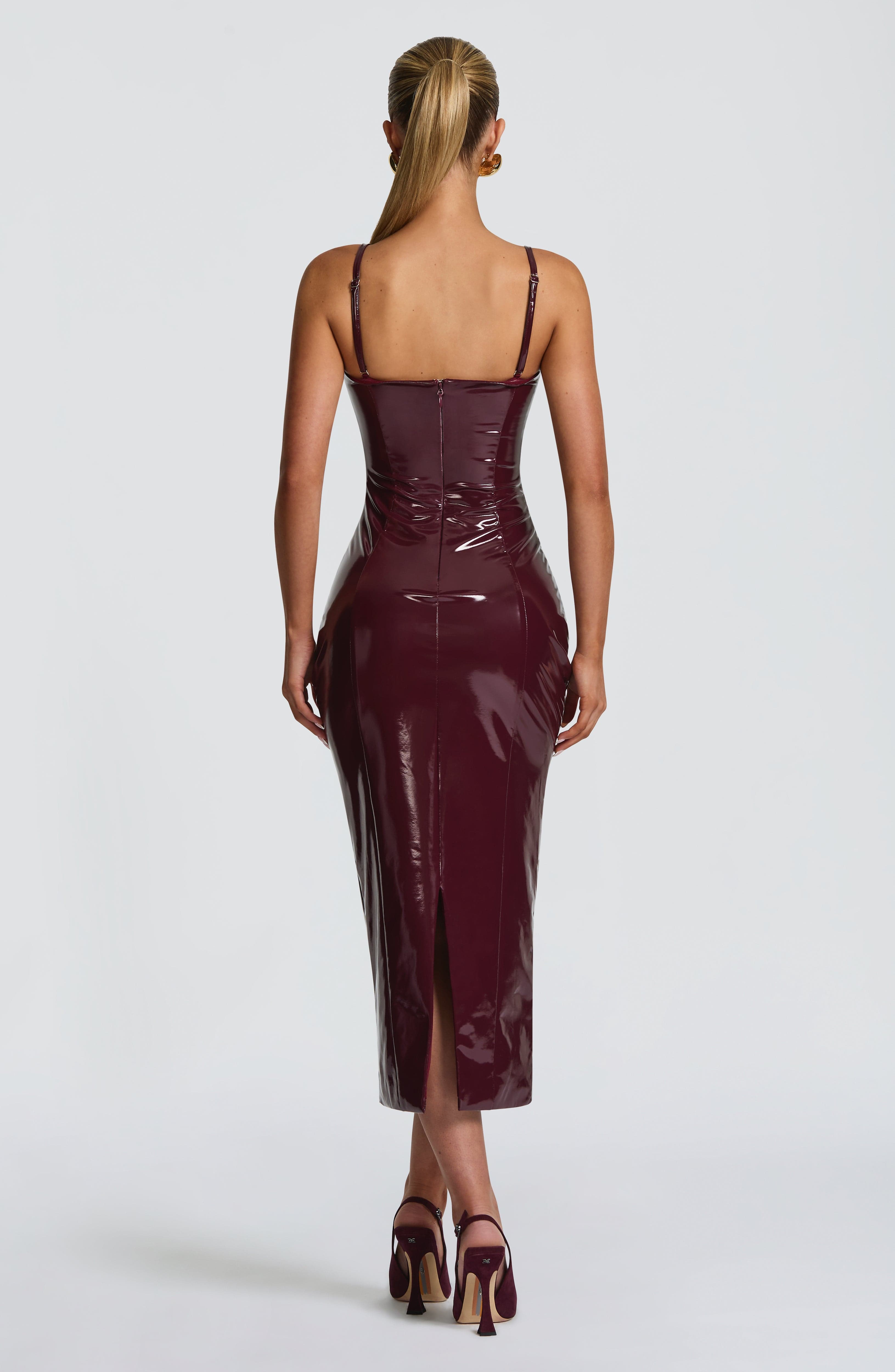Amala Midi Dress - Cherry Lacquer – image 5