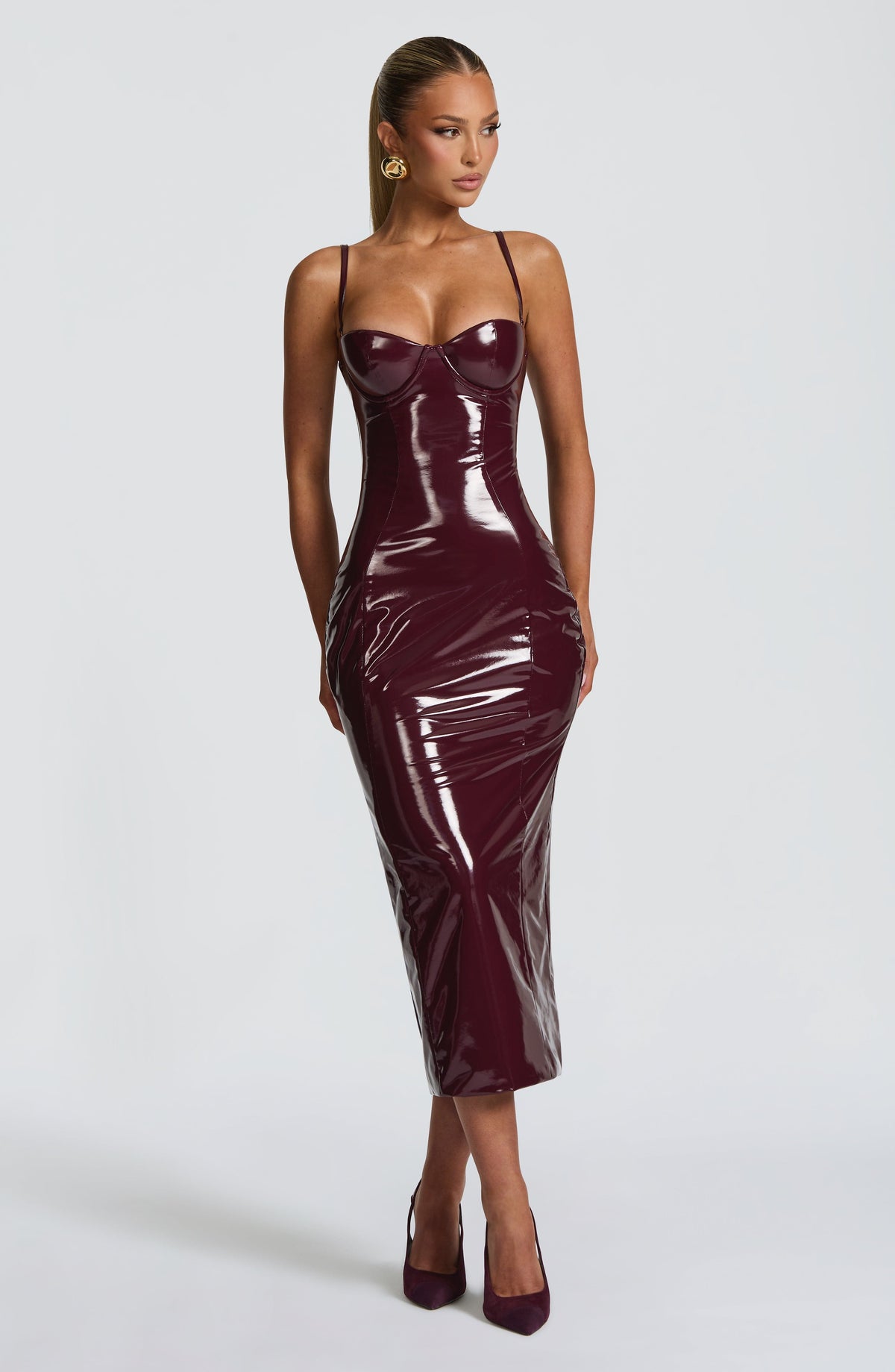 Amala Midi Dress - Cherry Lacquer – image 10