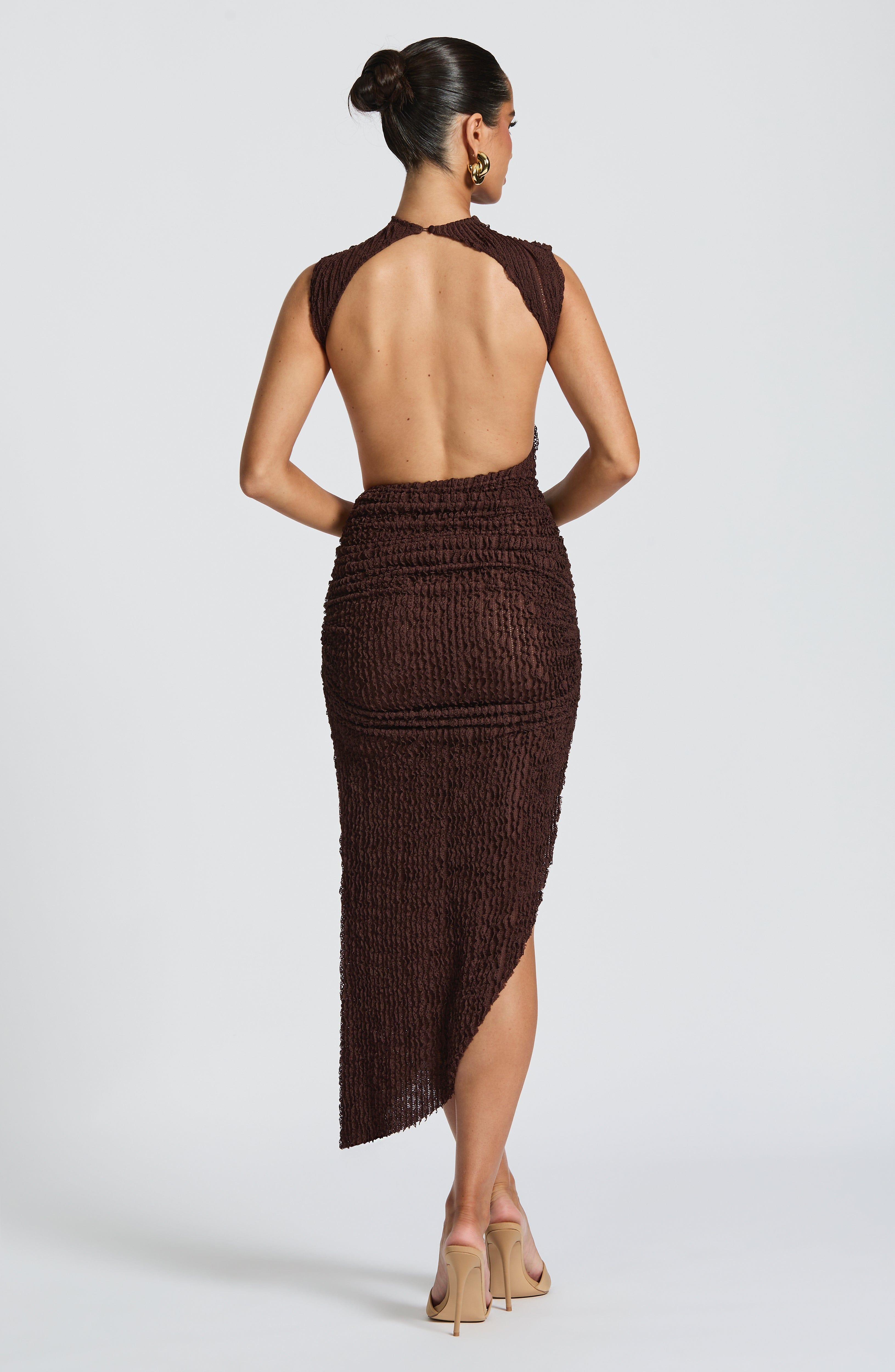 Aphrodite Midi Dress - Plum Brown – image 2