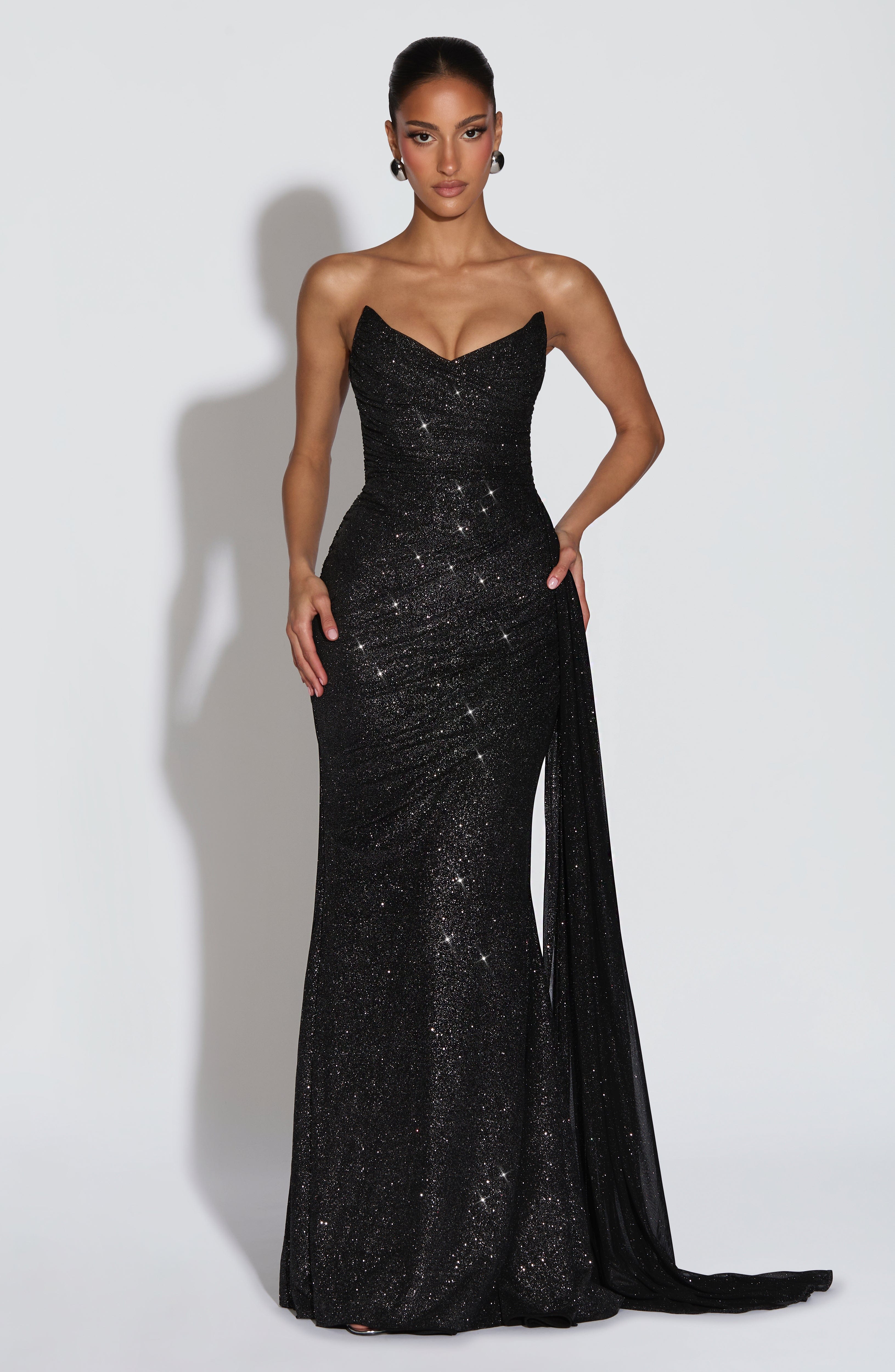 Ashika Maxi Dress - Black Sparkle – image 2