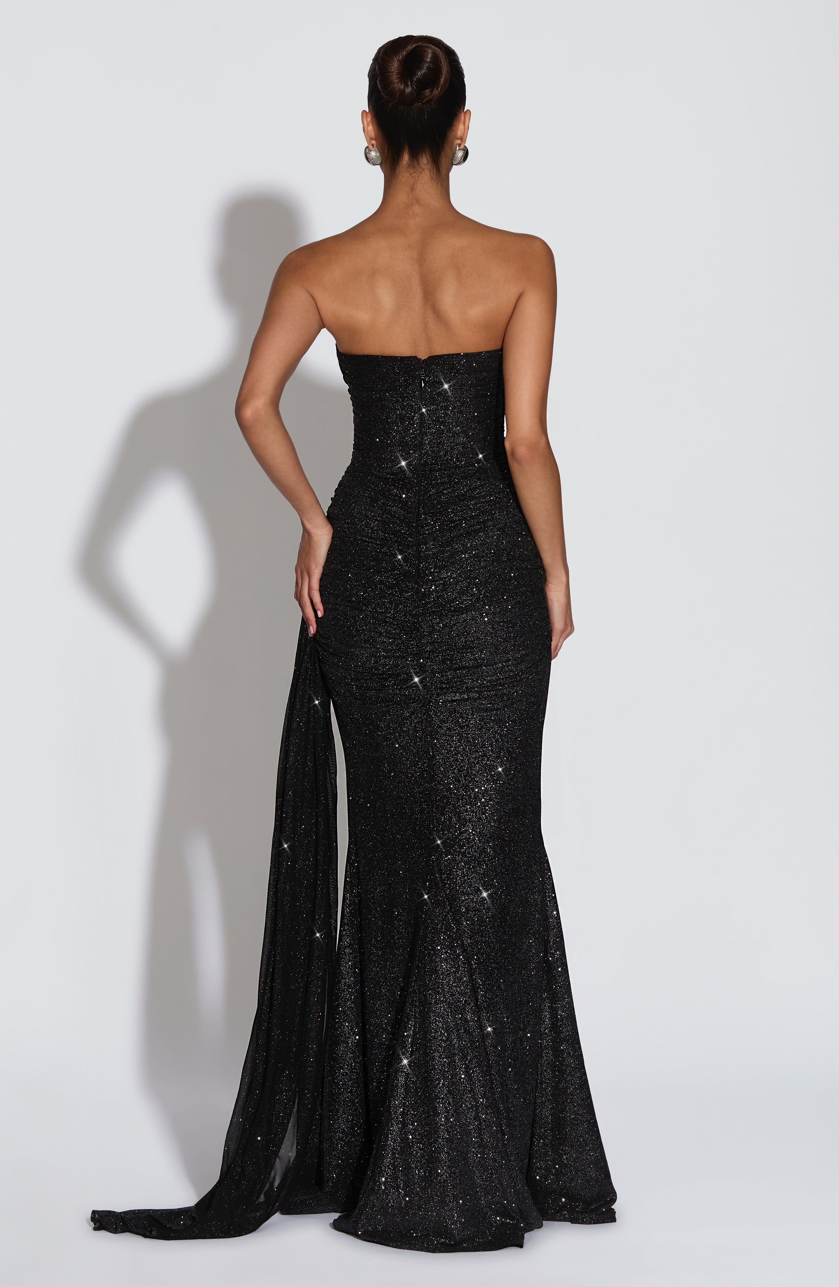 Ashika Maxi Dress - Black Sparkle – image 3