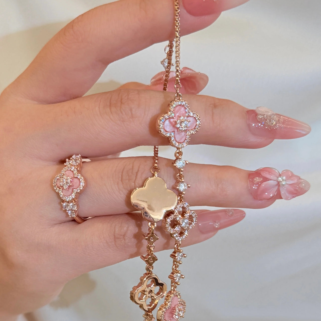Sakura Cleef Set - Bracelet, Earrings & Necklace – image 5