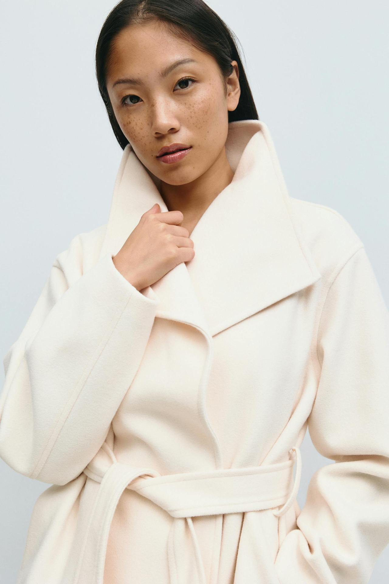 Alma Mid-Length Coat – White – image 2