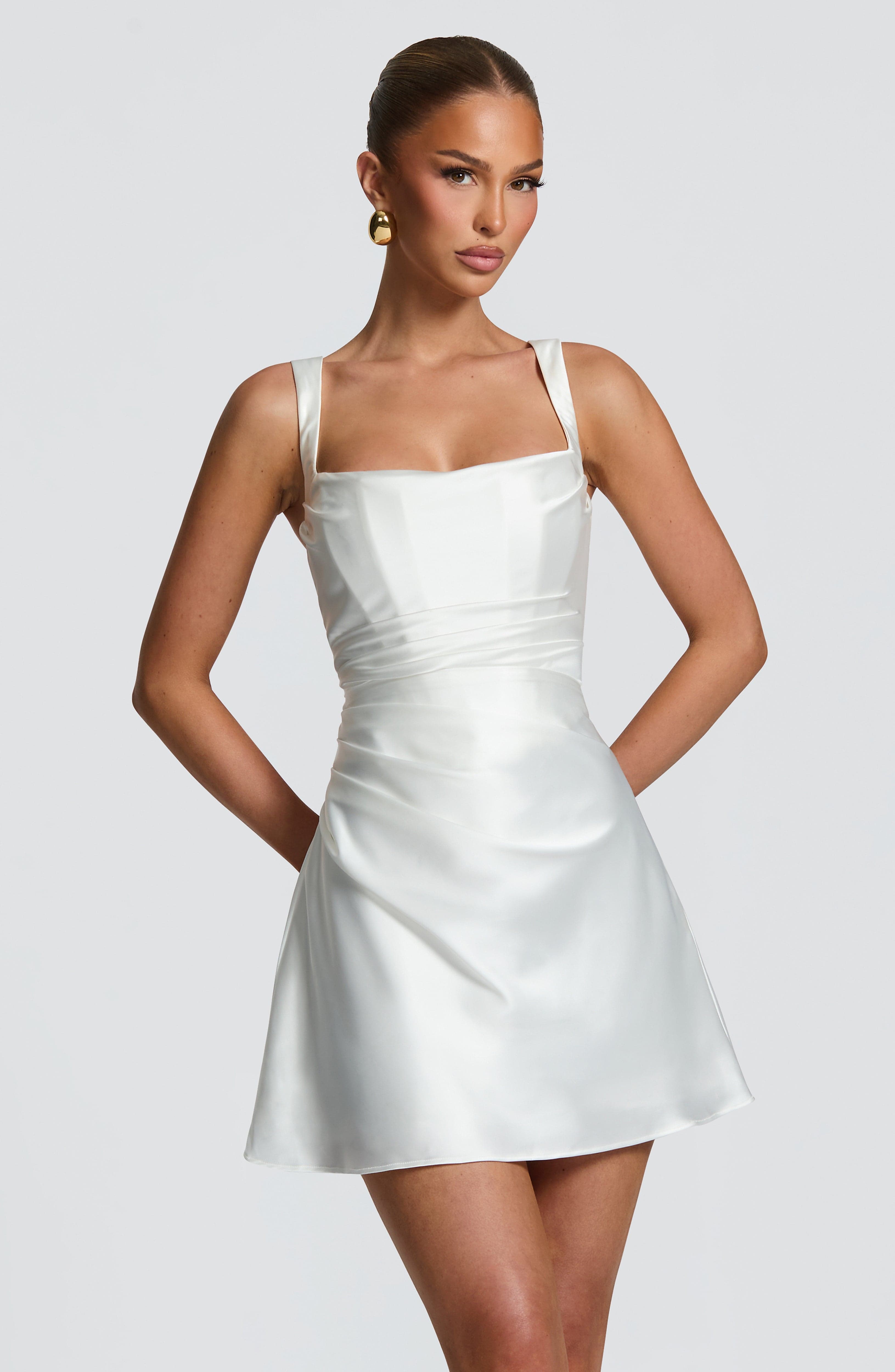 Calanthe Mini Dress - Ivory – image 1